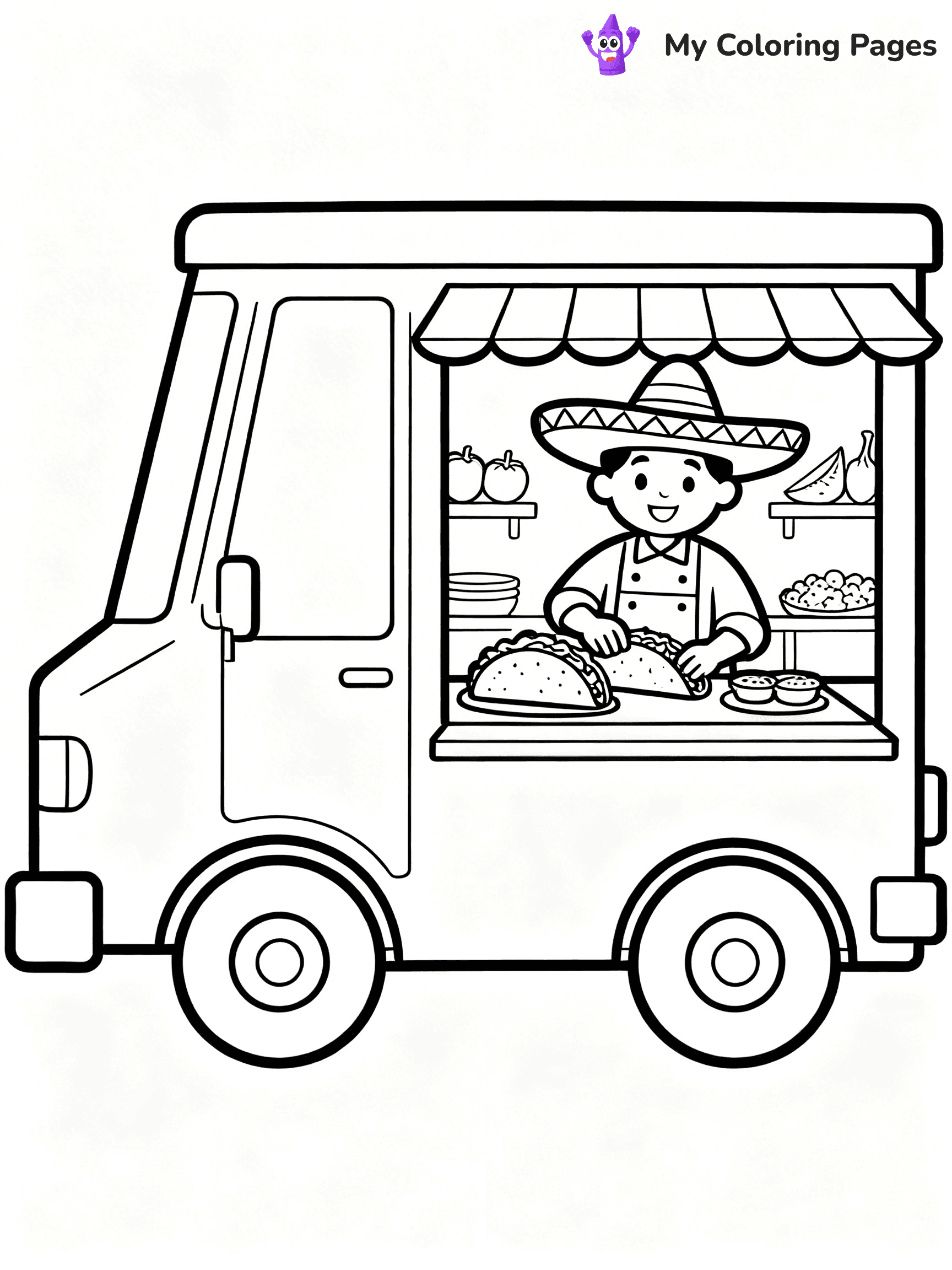 Food Truck Coloring Pages - 3
