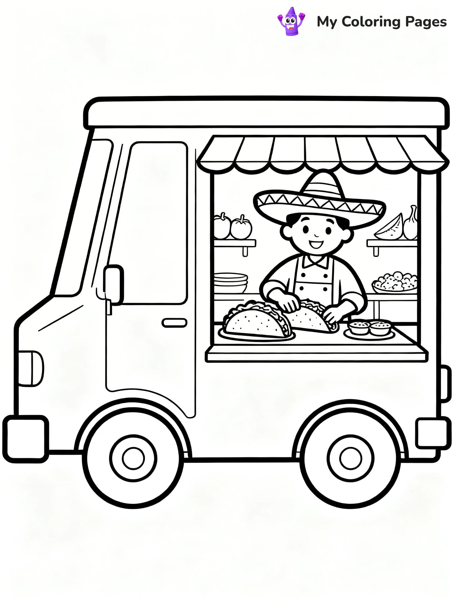Food Truck Coloring Pages - 3