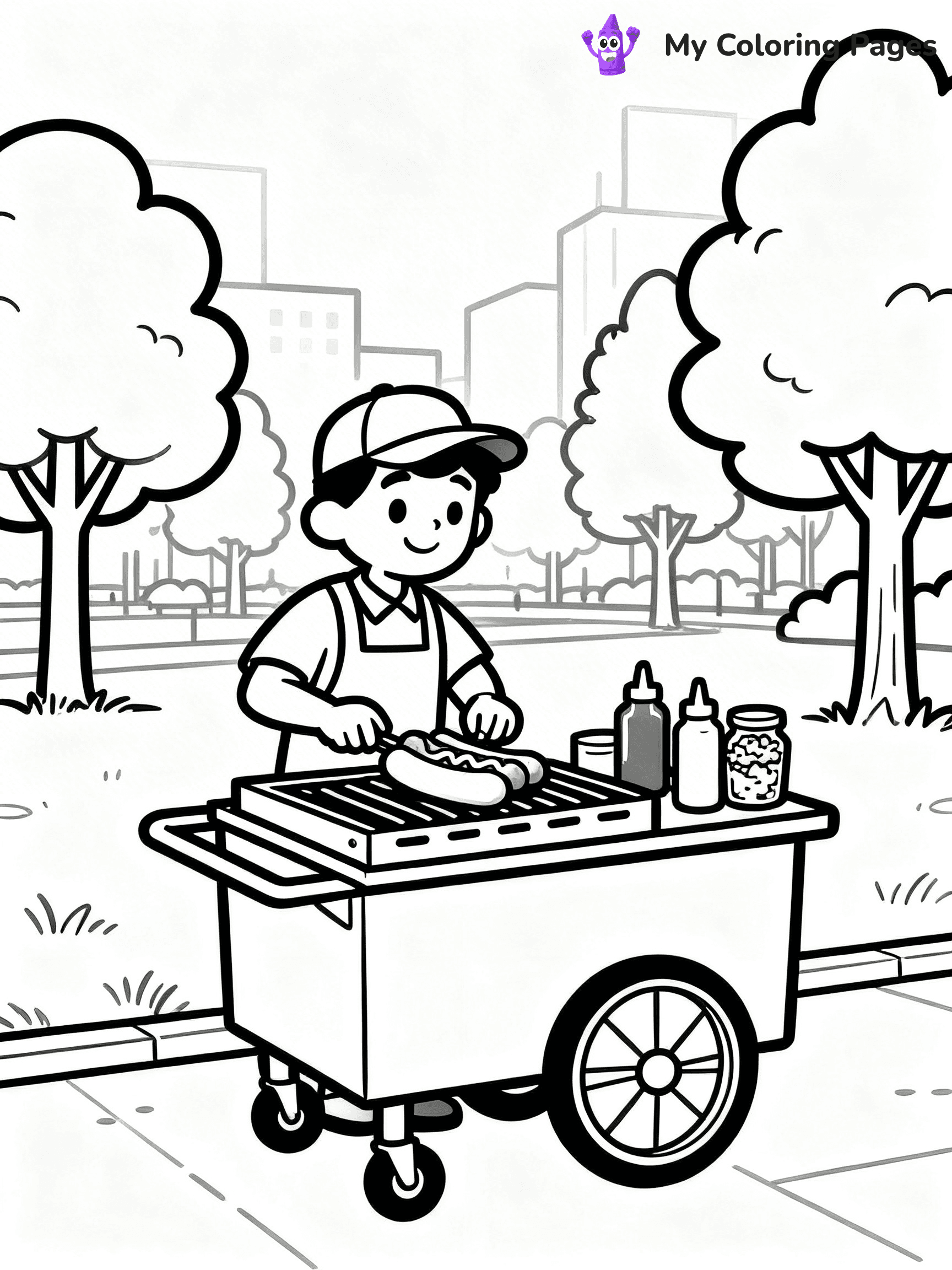 Food Truck Coloring Pages - 1