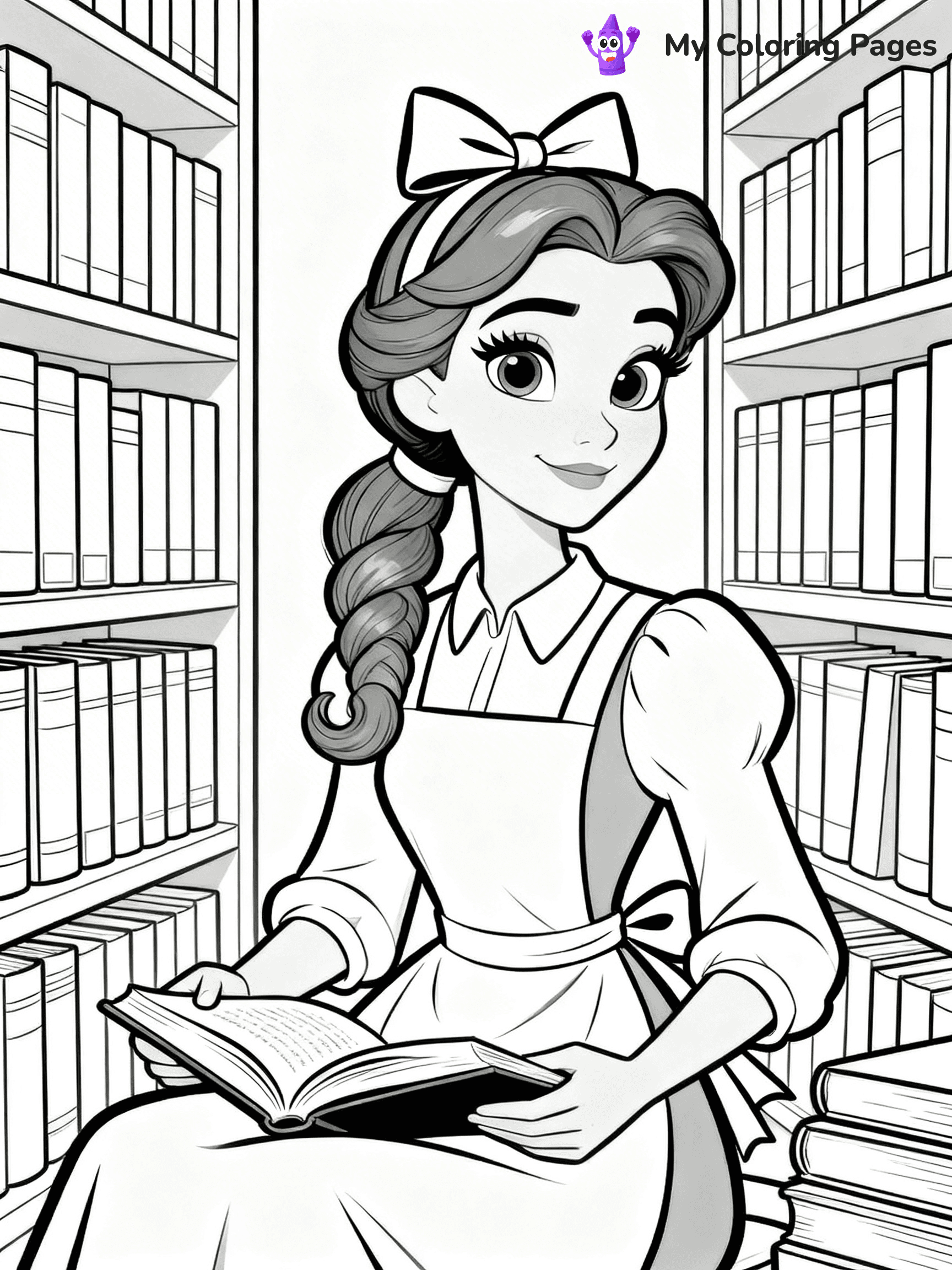 Easy Belle Coloring Pages - 13