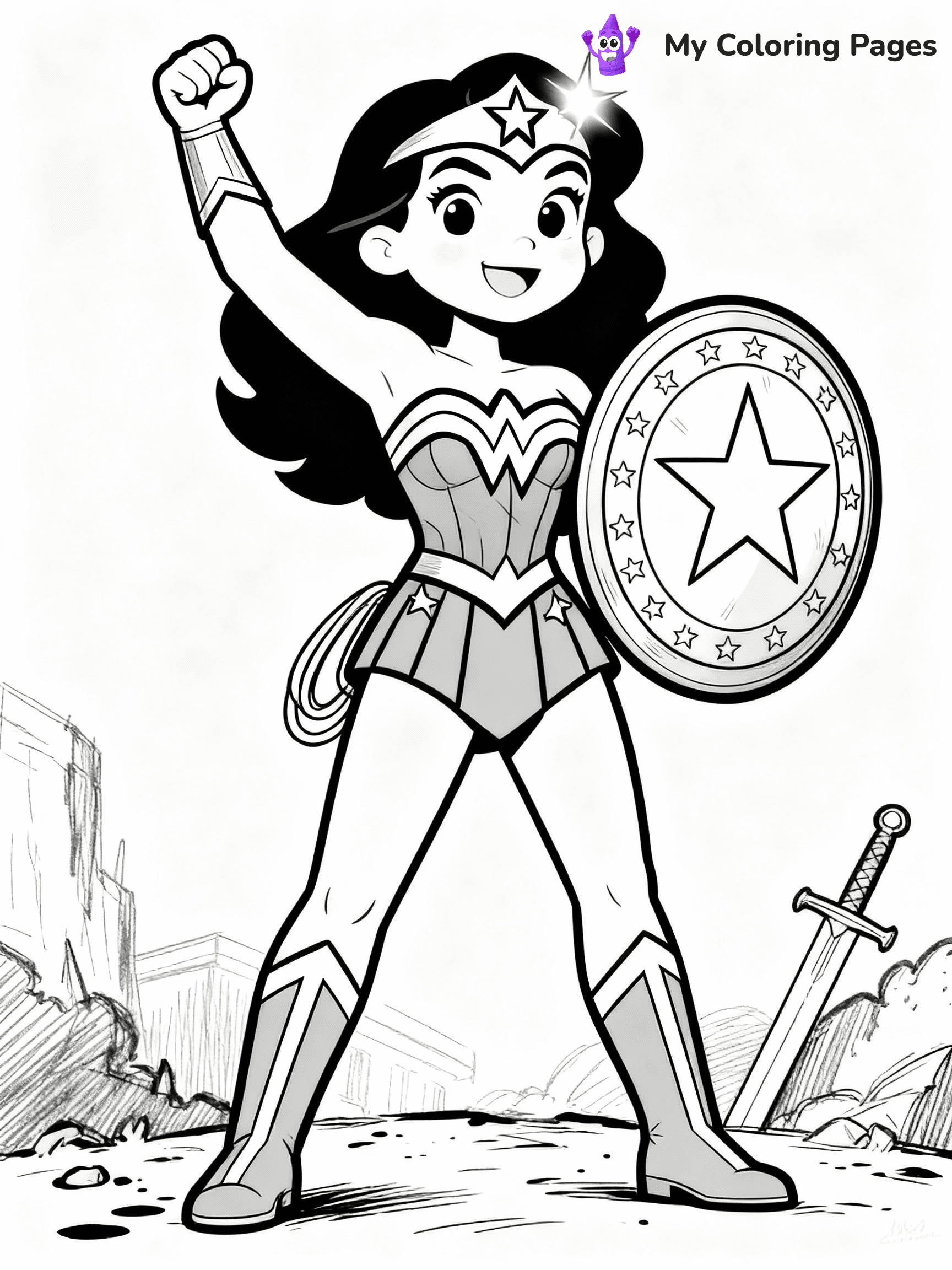 Wonder Woman Coloring Pages - 12