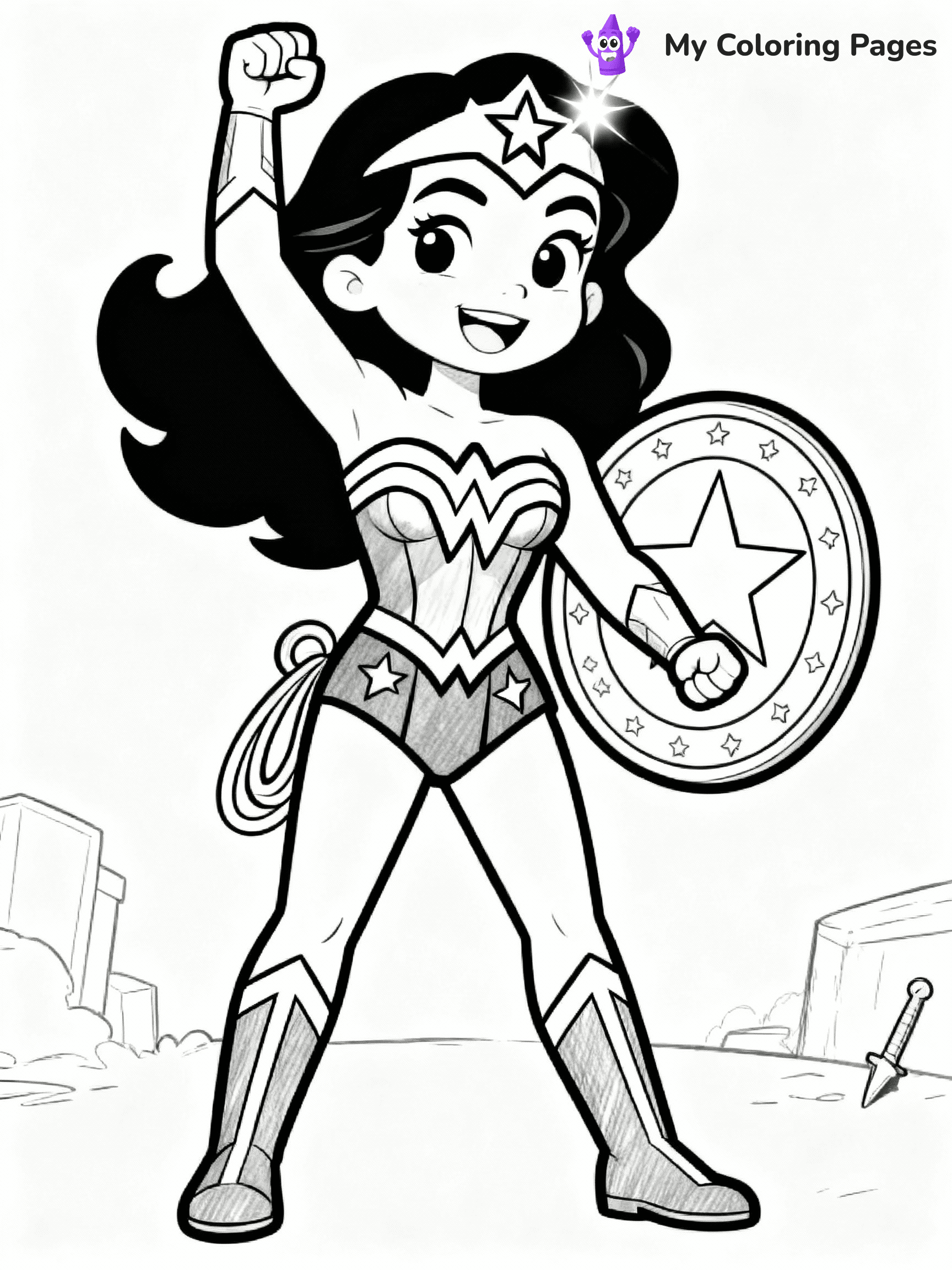 Wonder Woman Coloring Pages - 10