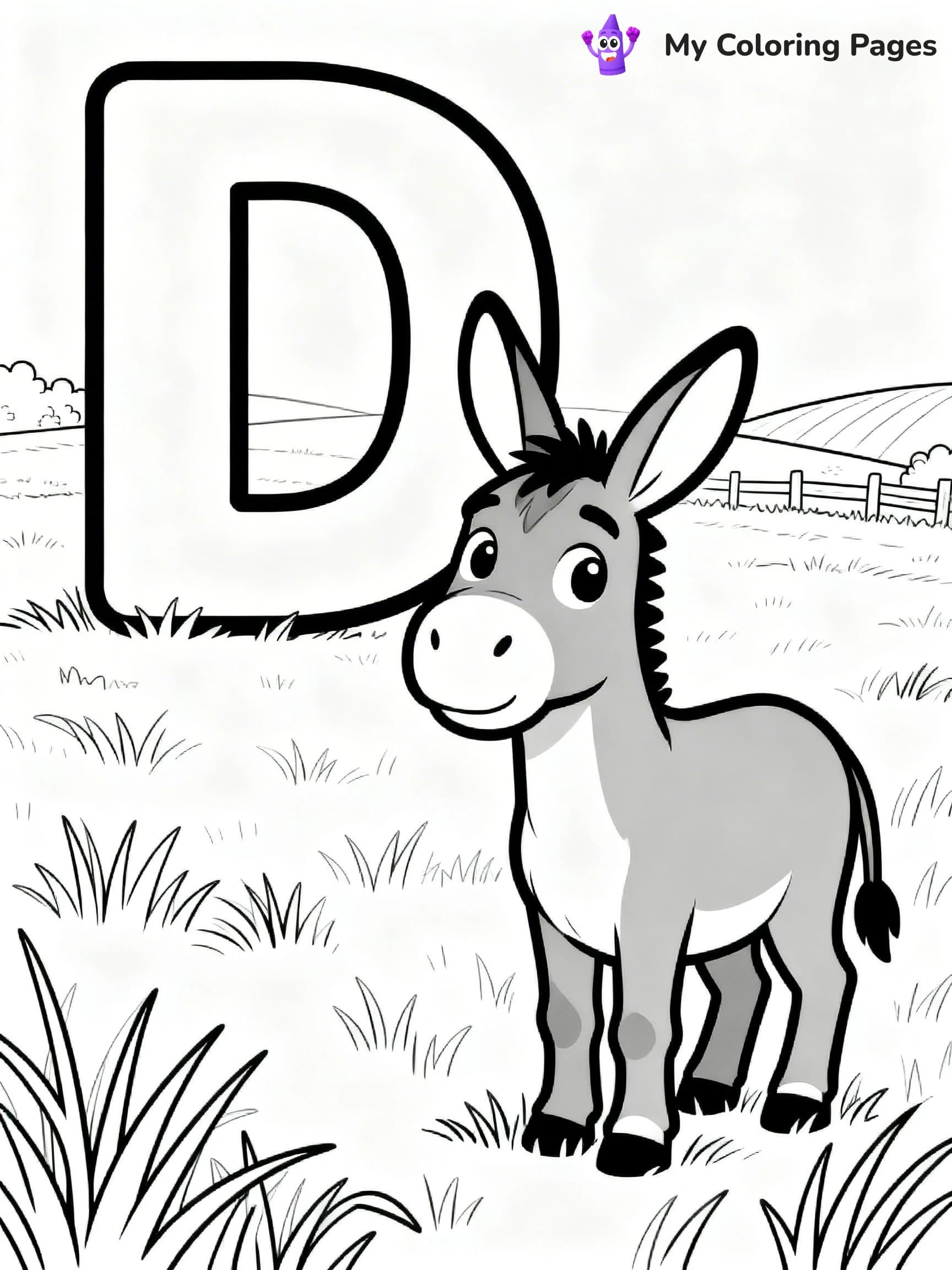 Letter D Coloring Pages - 3