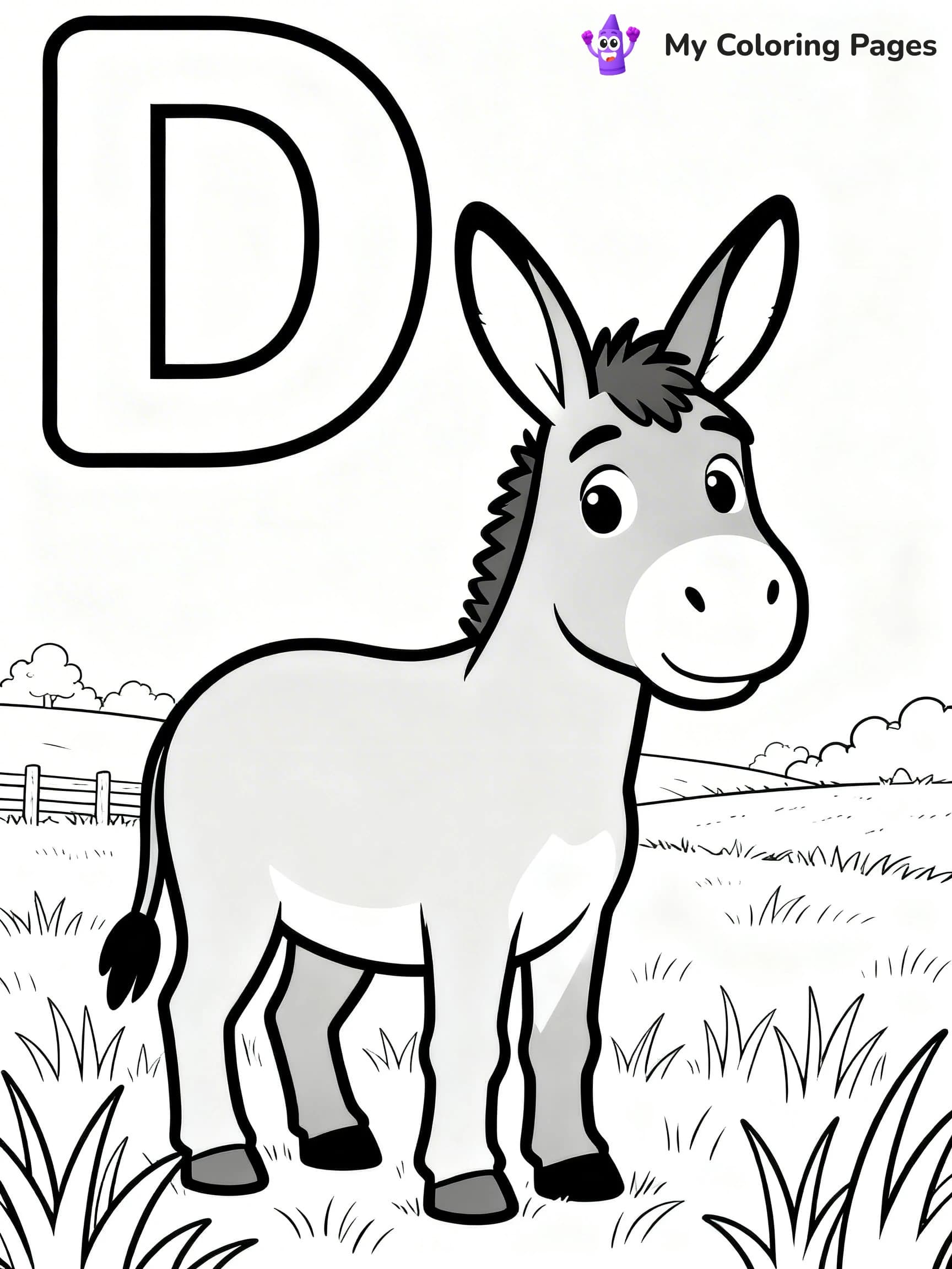 Letter D Coloring Pages - 1