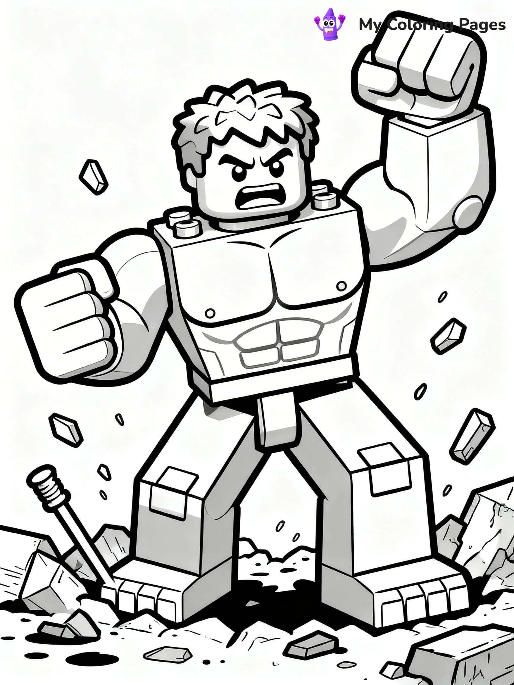 Lego Marvel Coloring Pages - 1