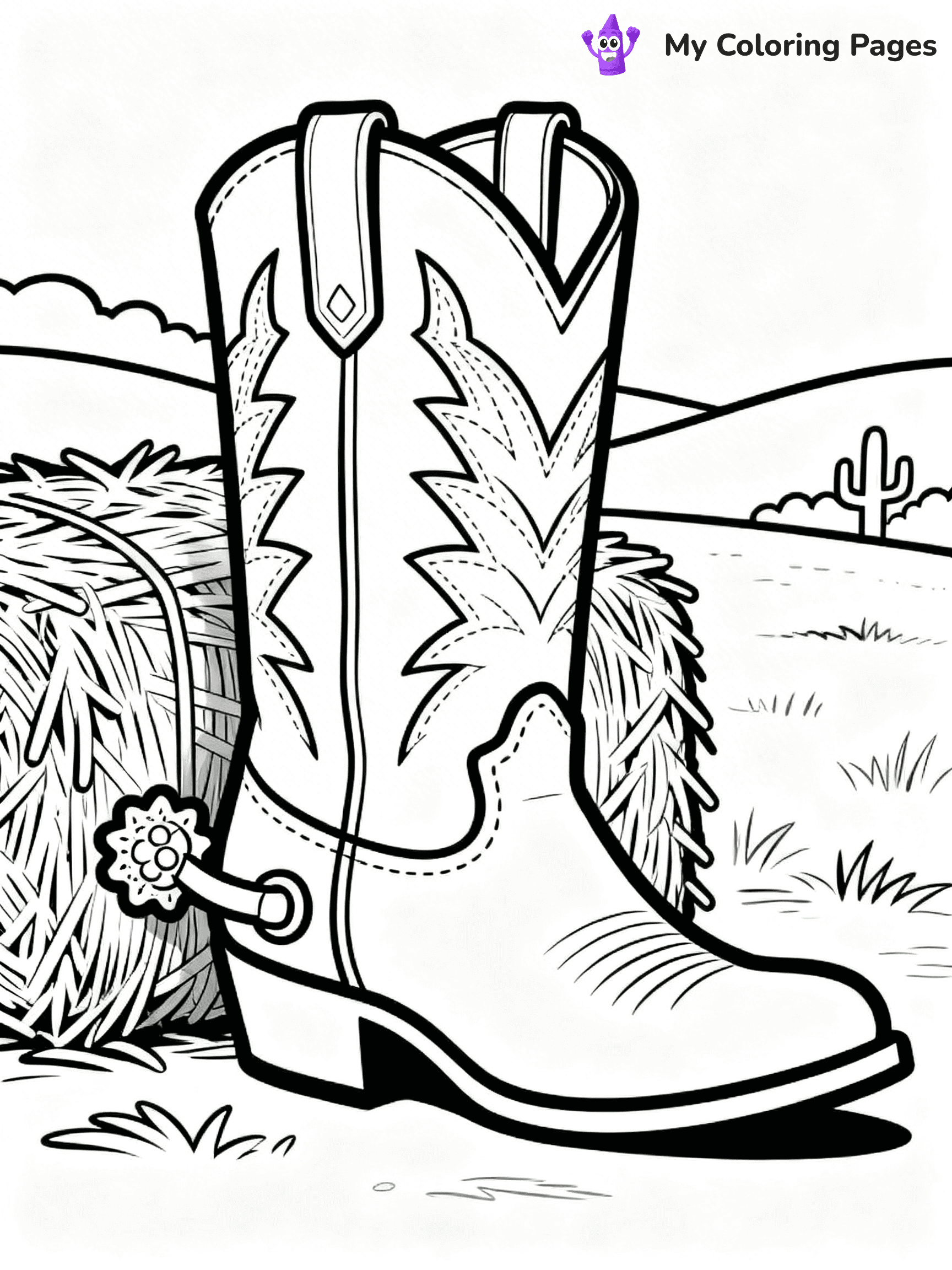 Cowboy Boot Coloring Pages - 10