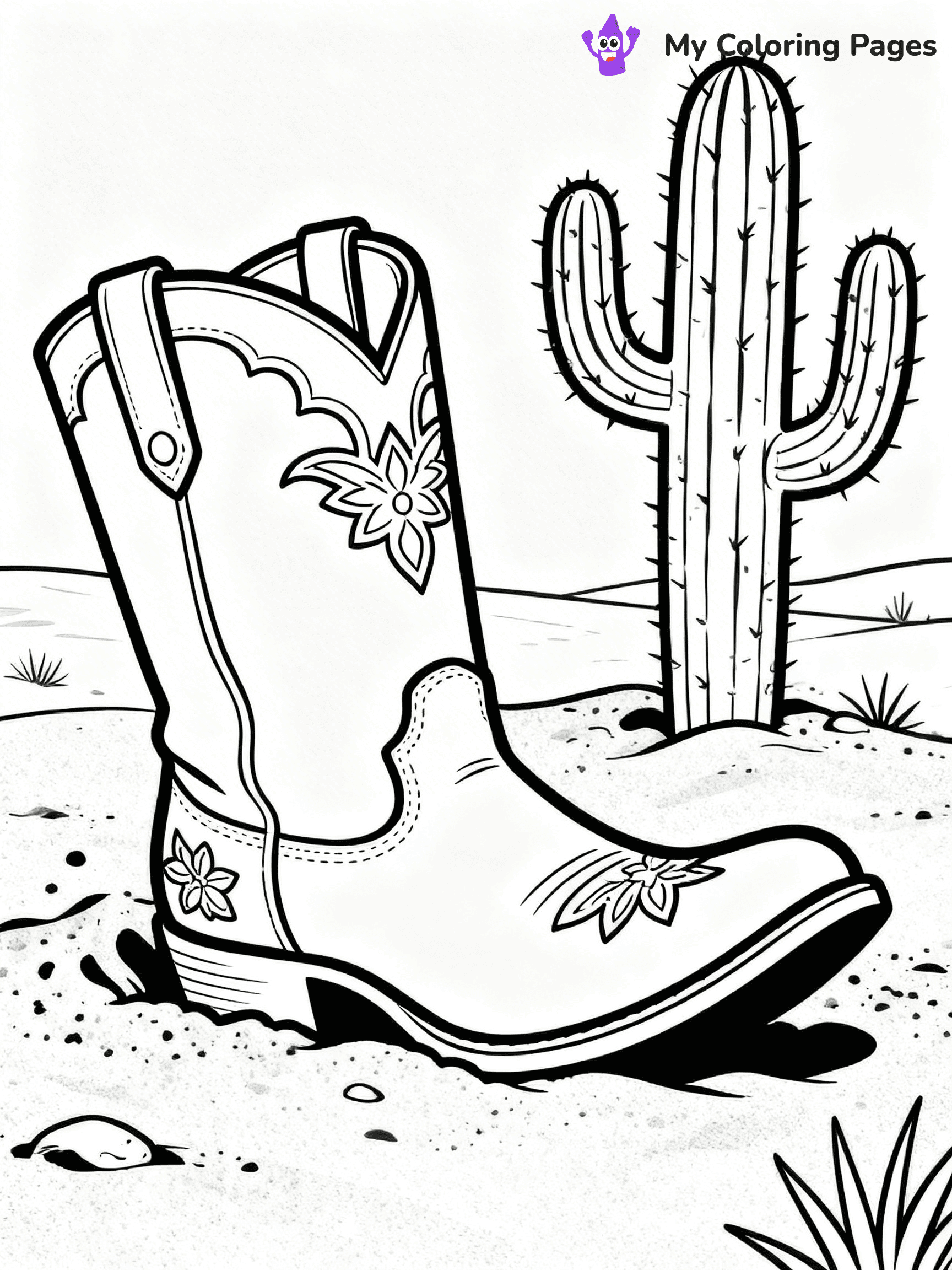 Cowboy Boot Coloring Pages - 6