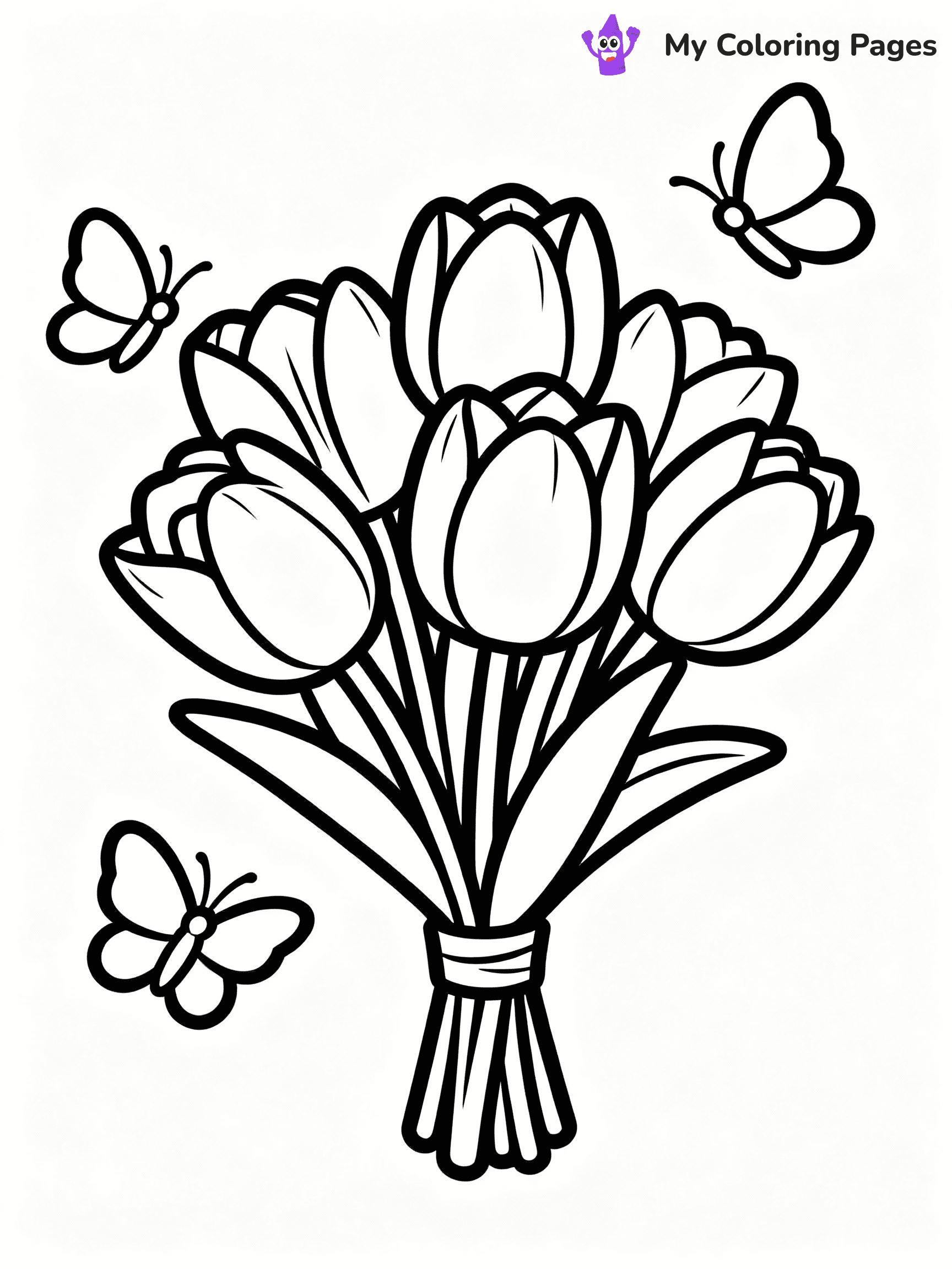 Tulip Coloring Pages - 45