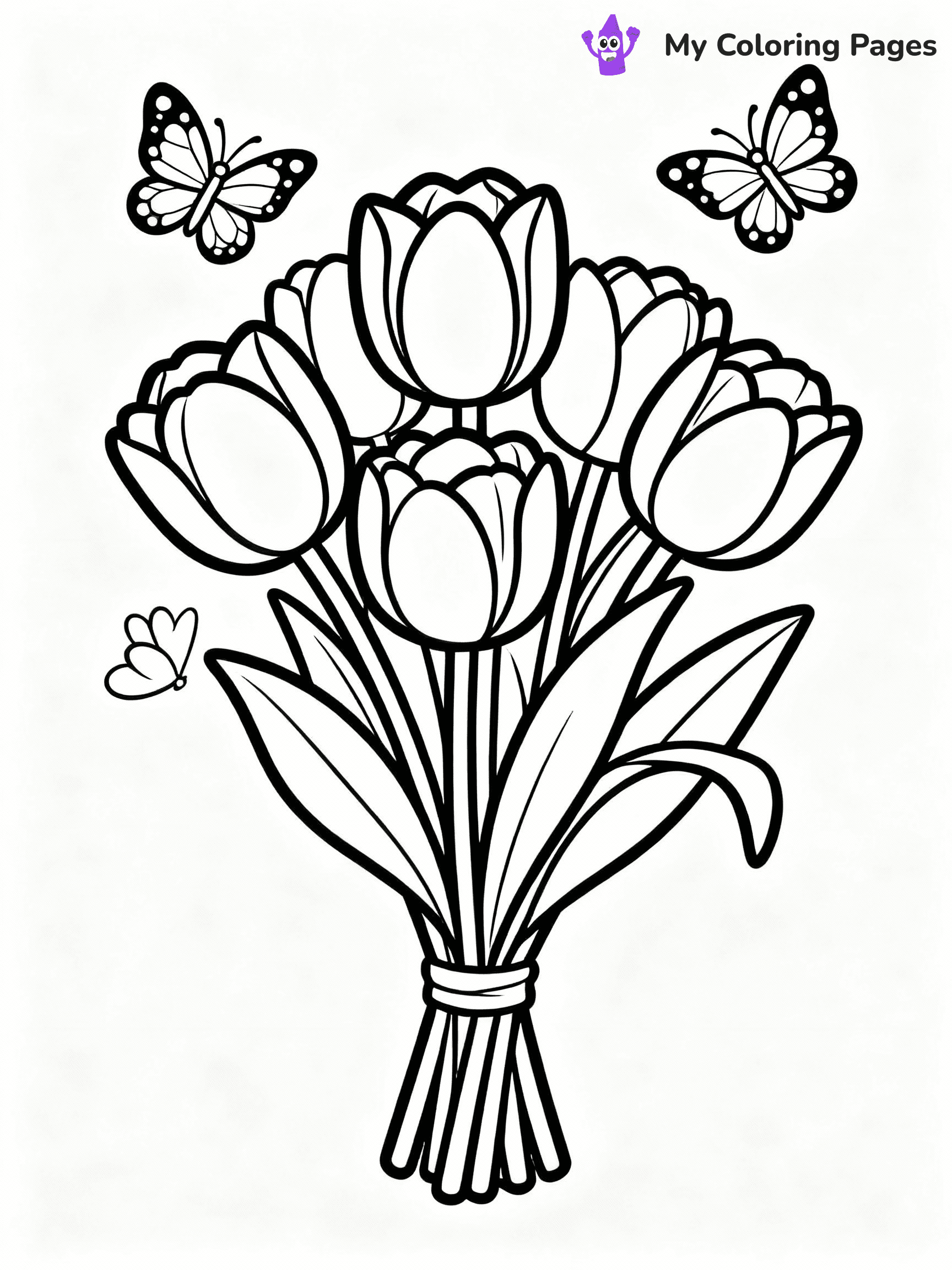 Tulip Coloring Pages - 43