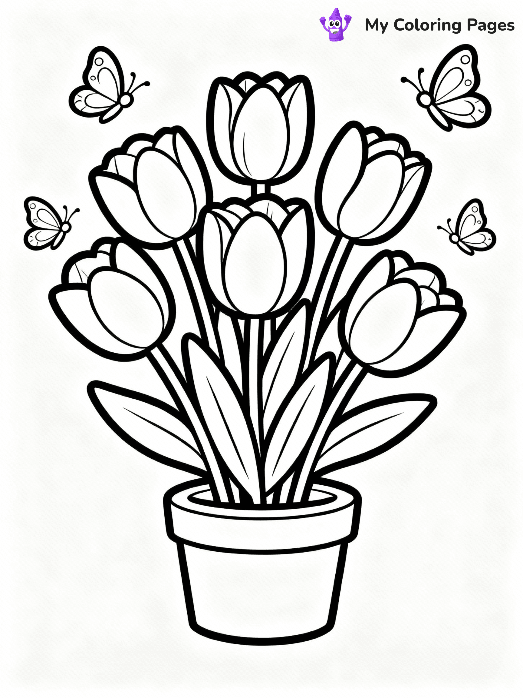 Tulip Coloring Pages - 42