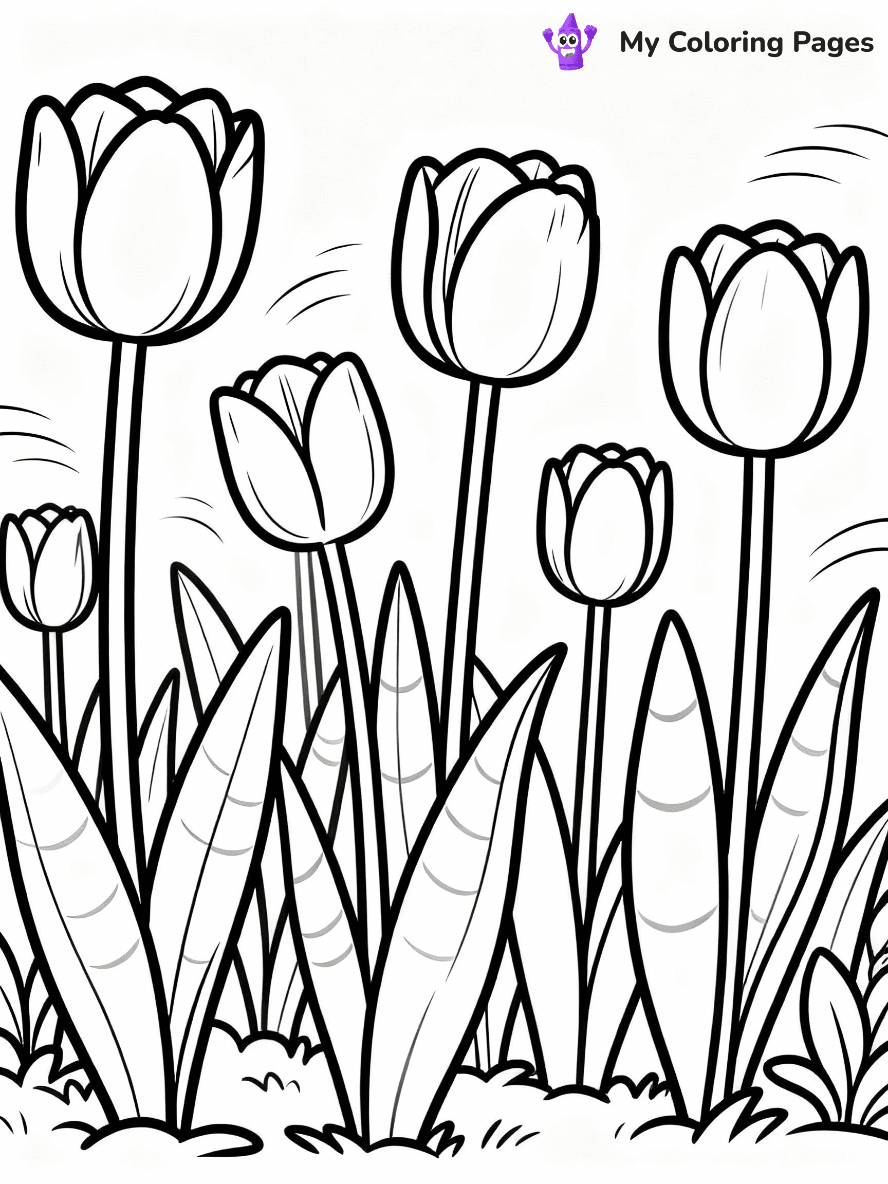Tulip Coloring Pages - 30