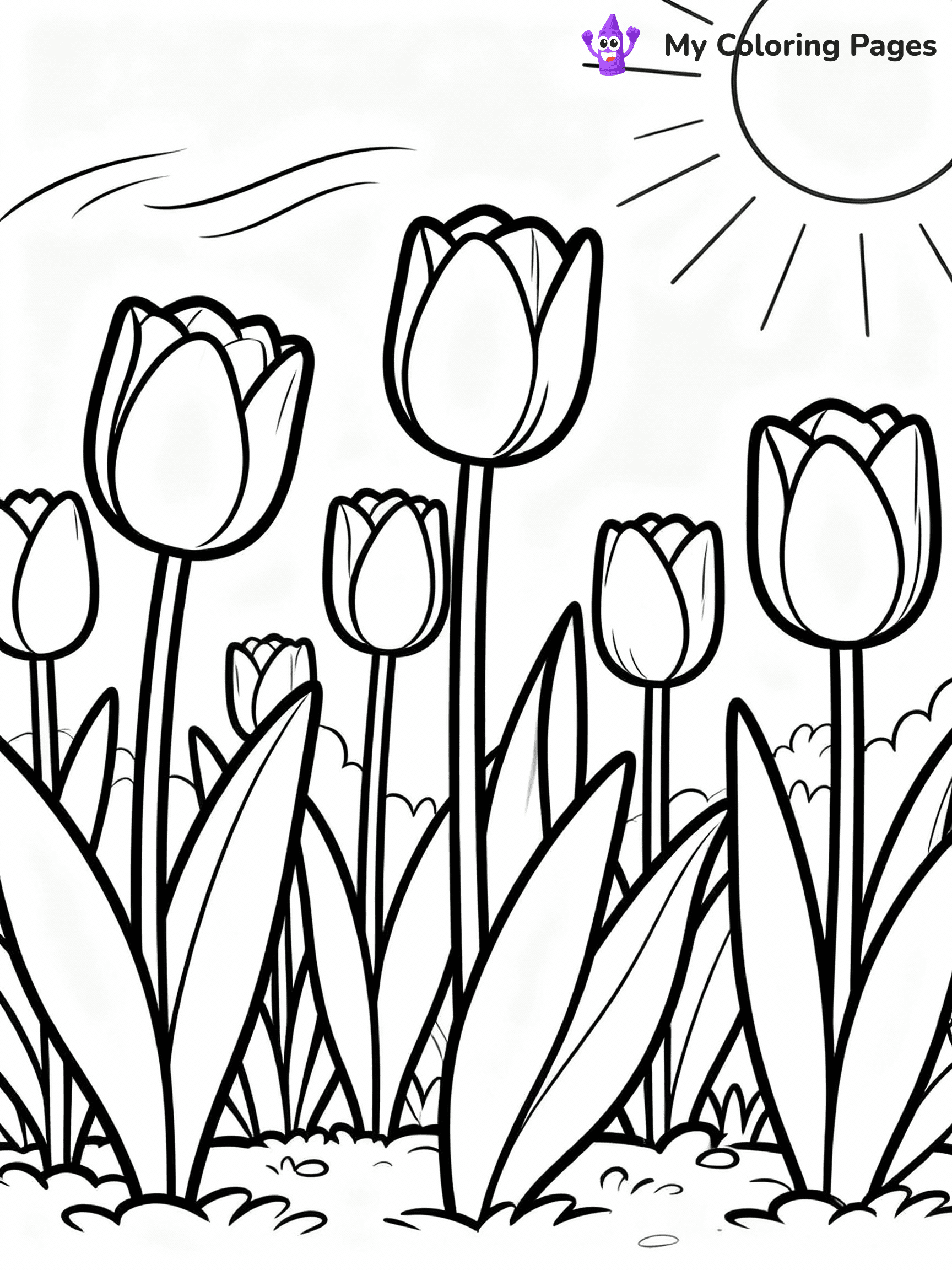 Tulip Coloring Pages - 27
