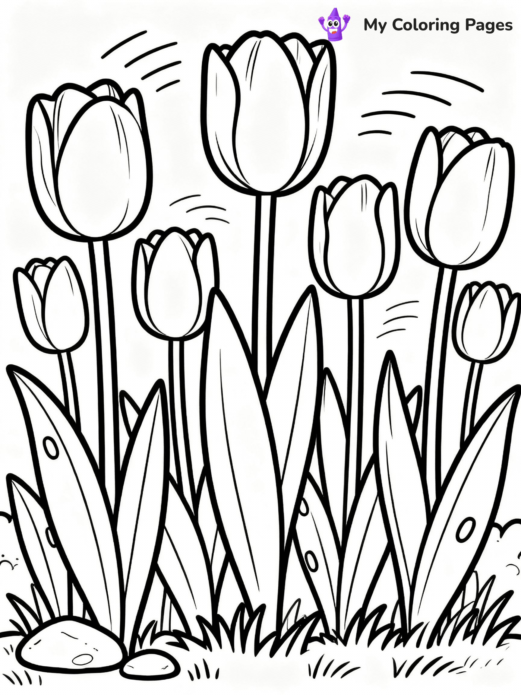Tulip Coloring Pages - 25