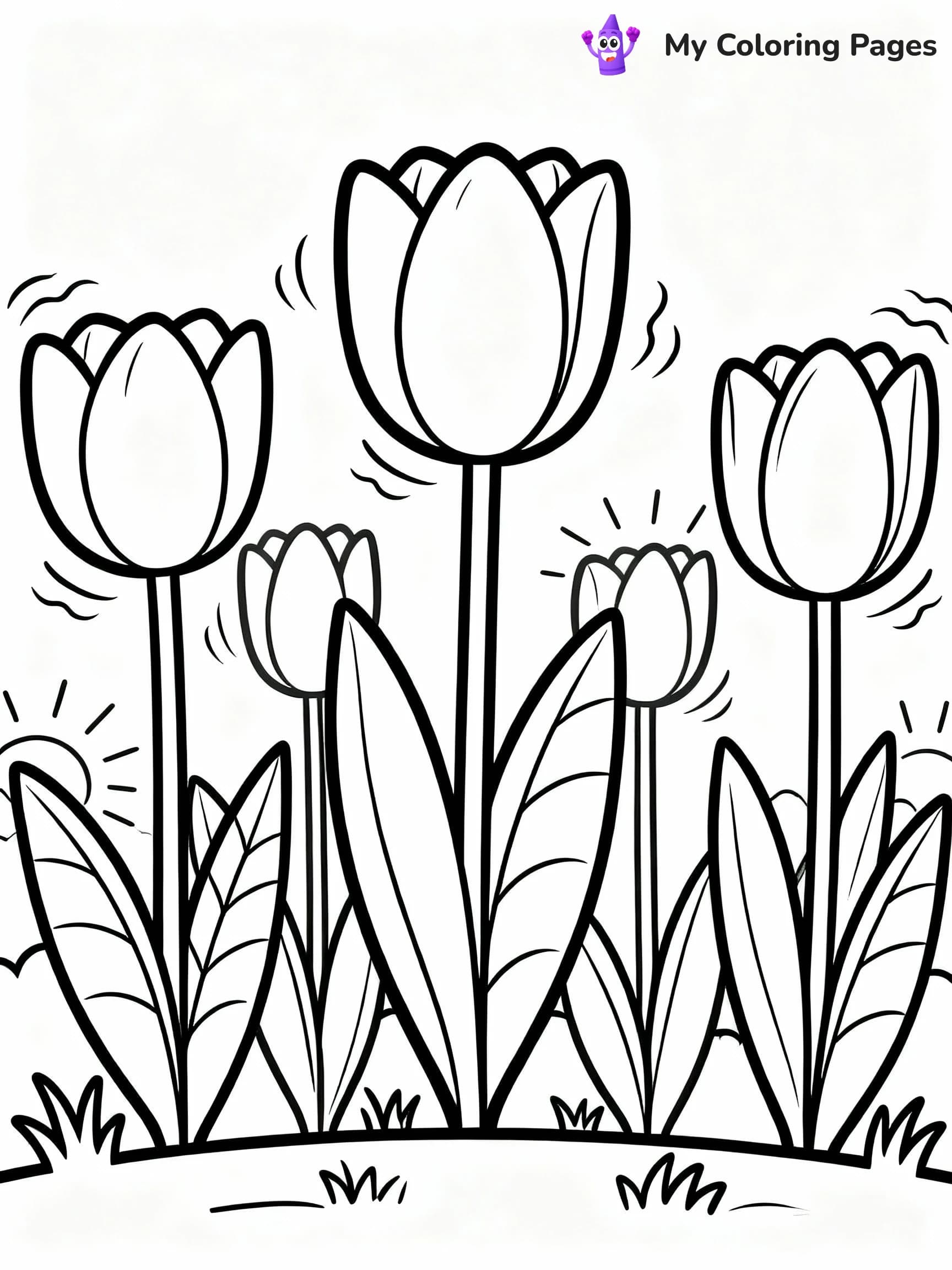 Tulip Coloring Pages - 23