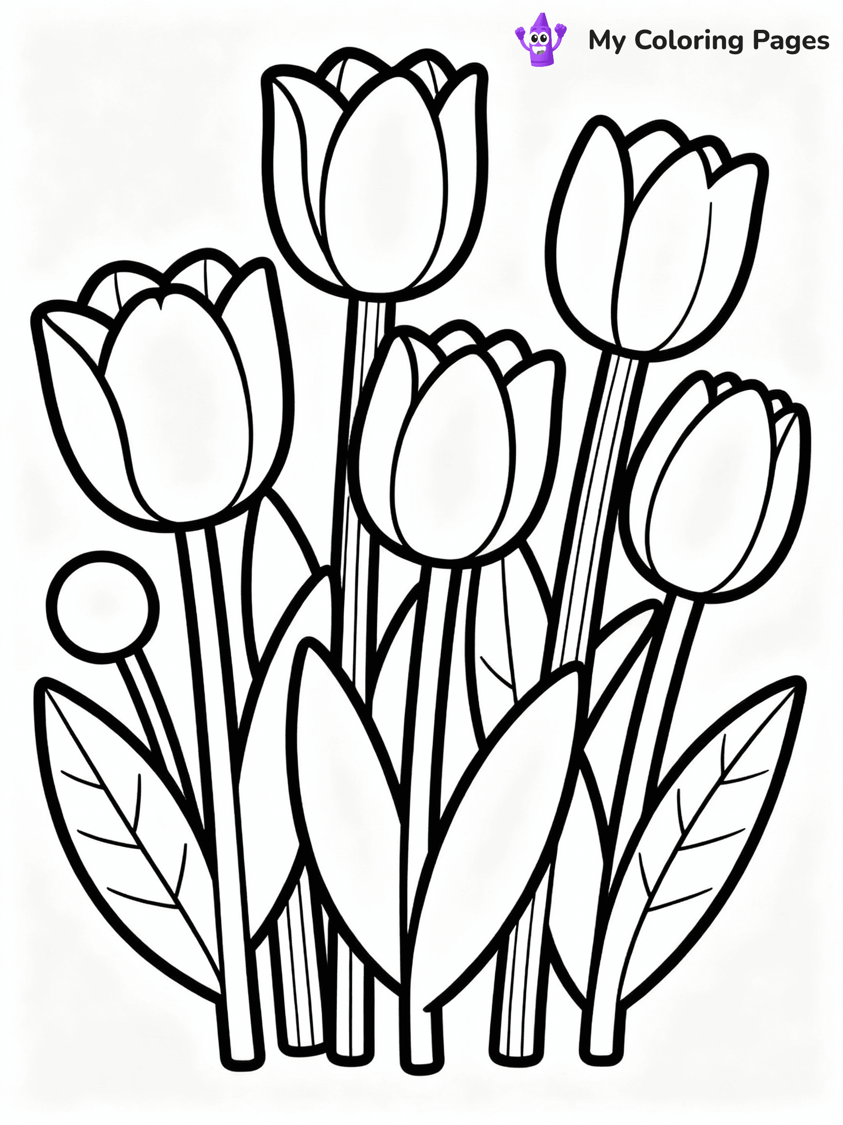 Tulip Coloring Pages - 17