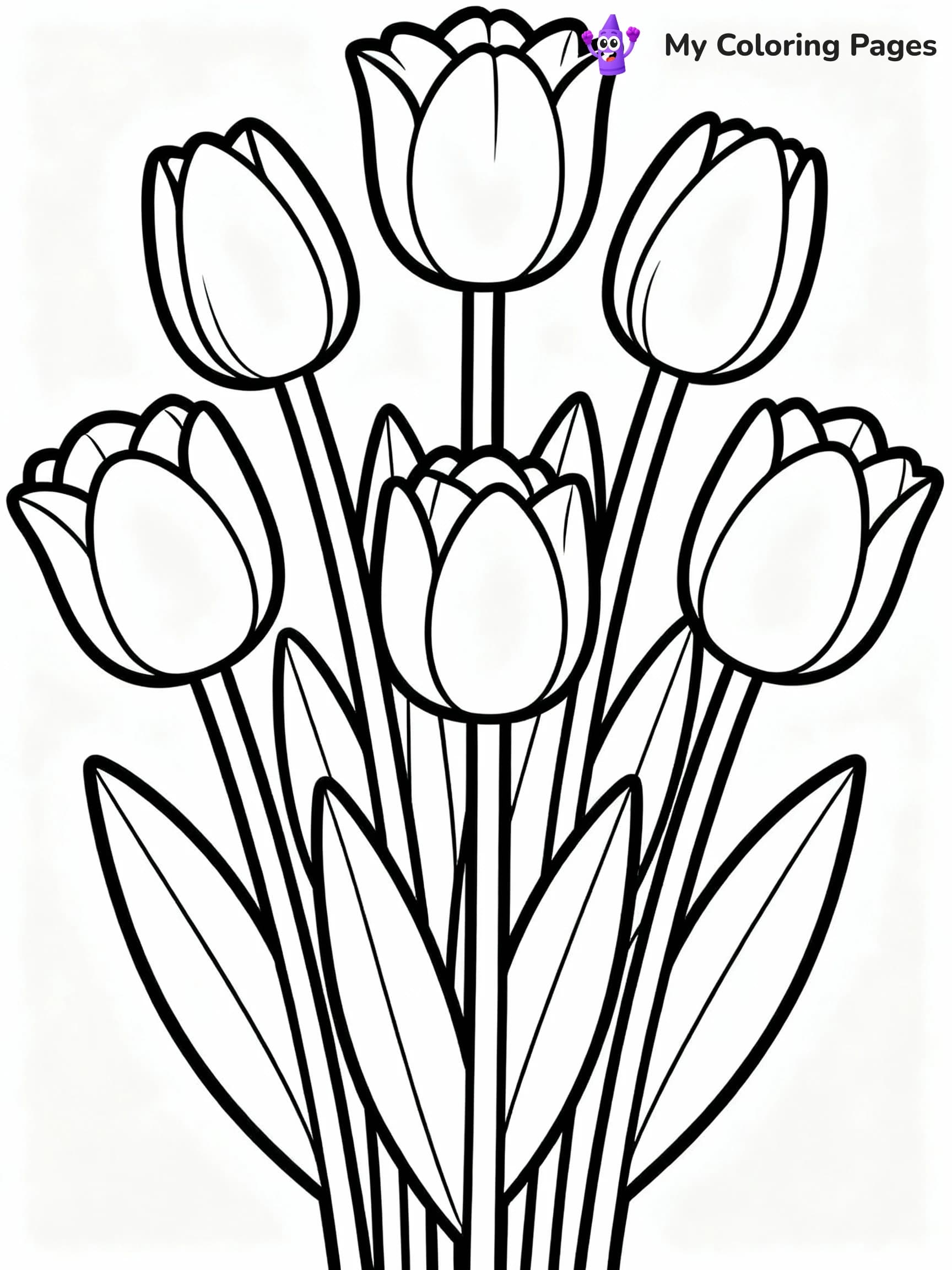 Tulip Coloring Pages - 16