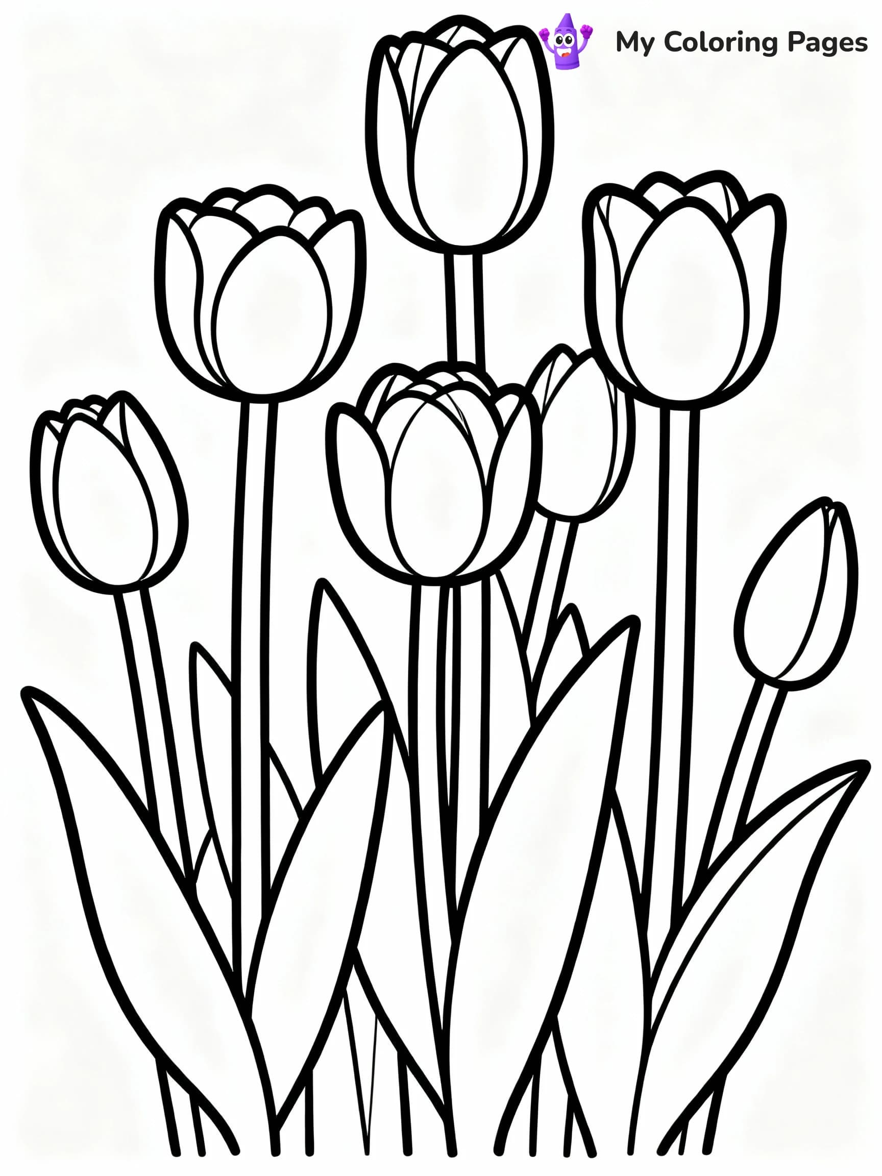 Tulip Coloring Pages - 14