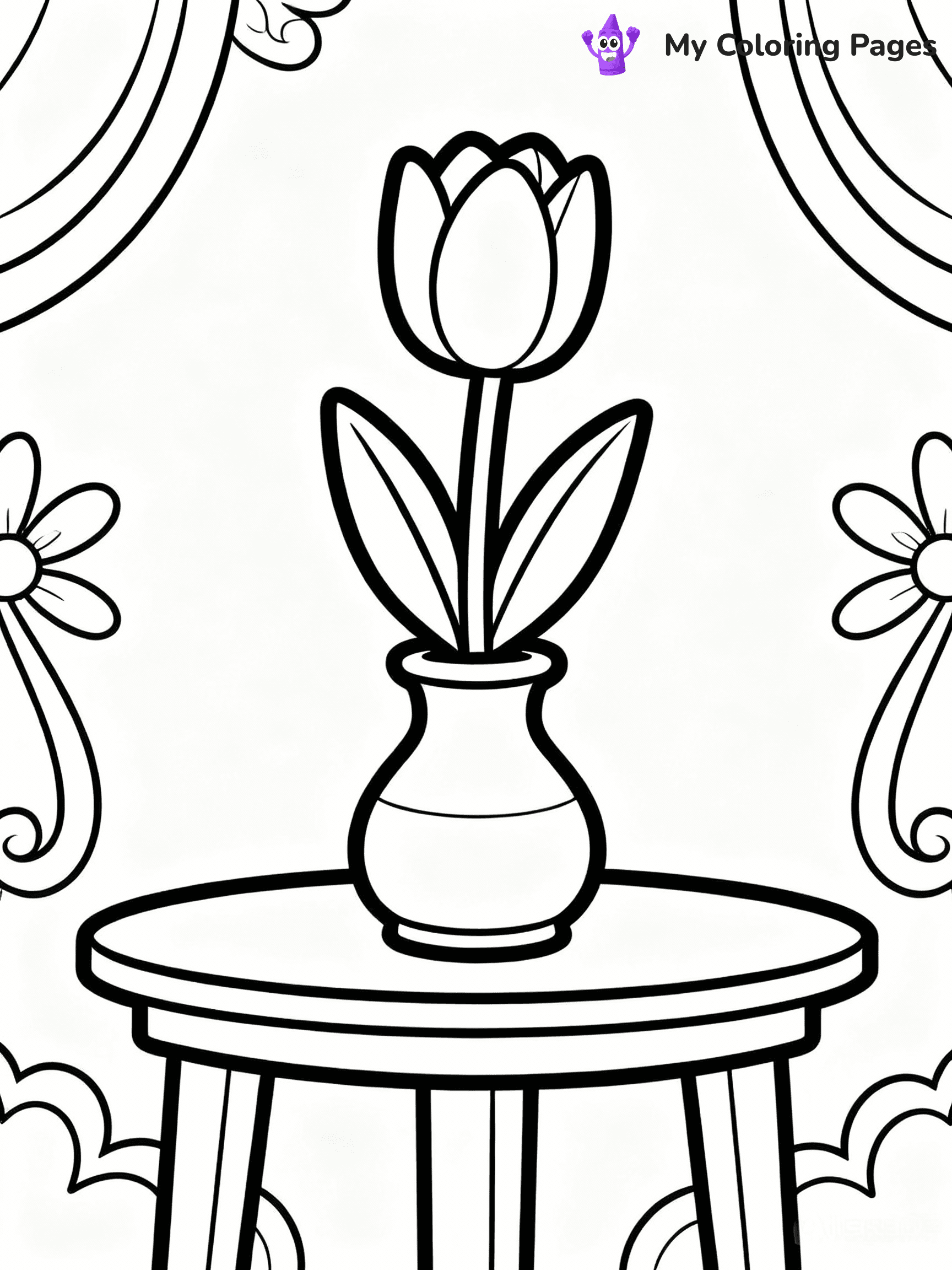 Tulip Coloring Pages - 11