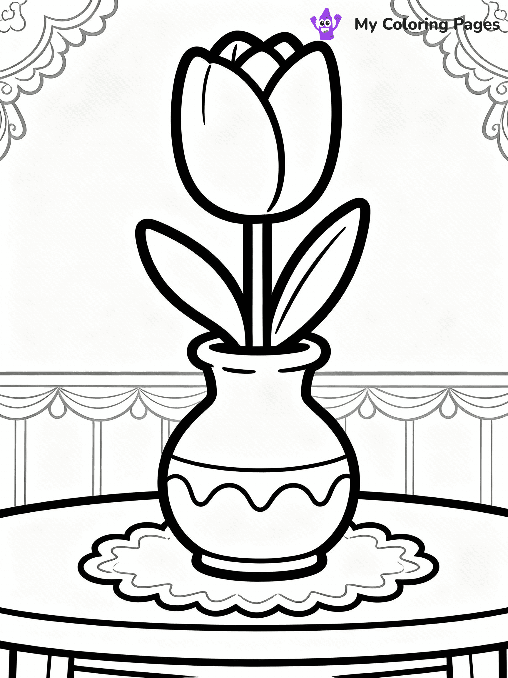 Tulip Coloring Pages - 9