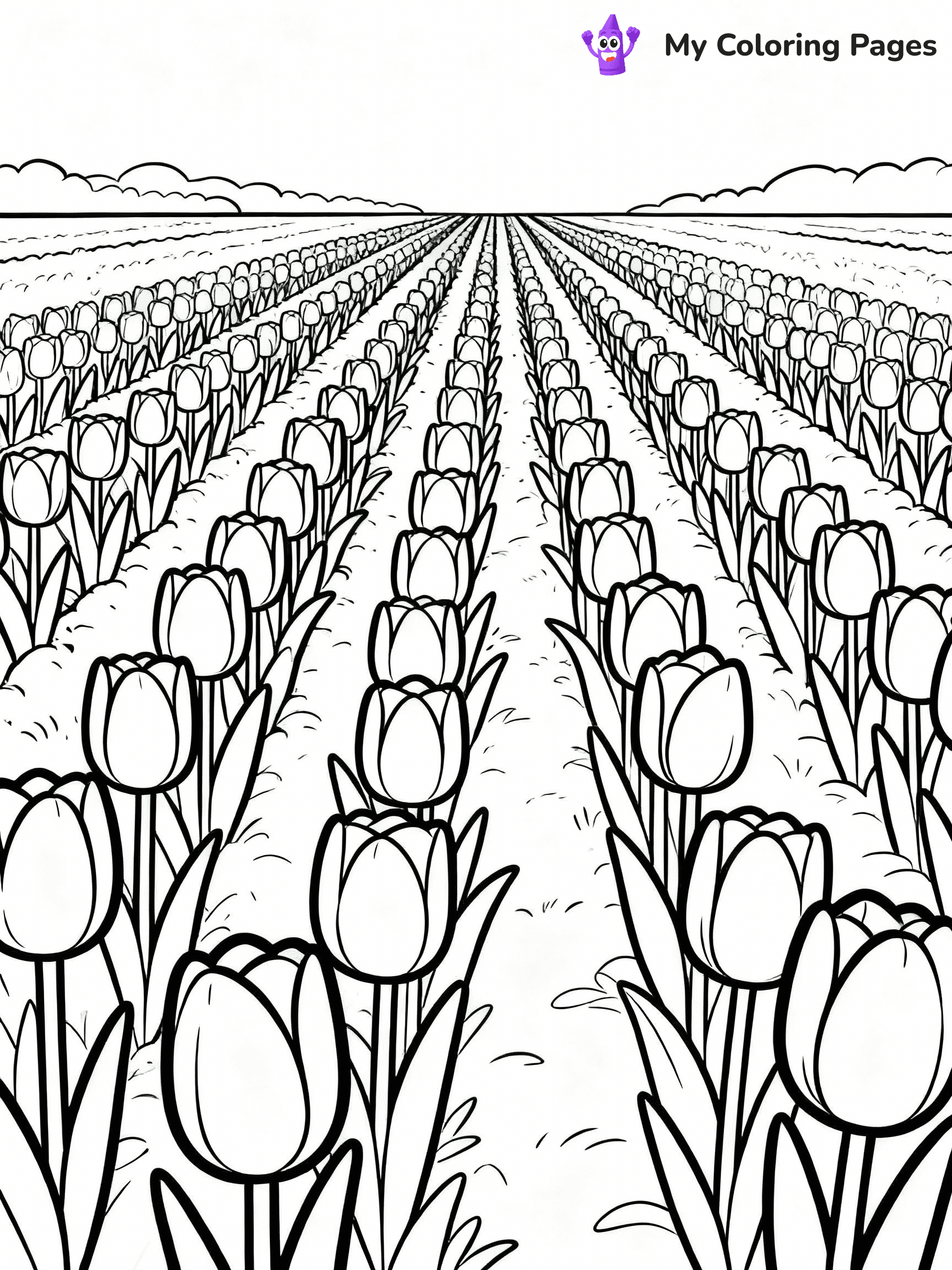 Tulip Coloring Pages - 6
