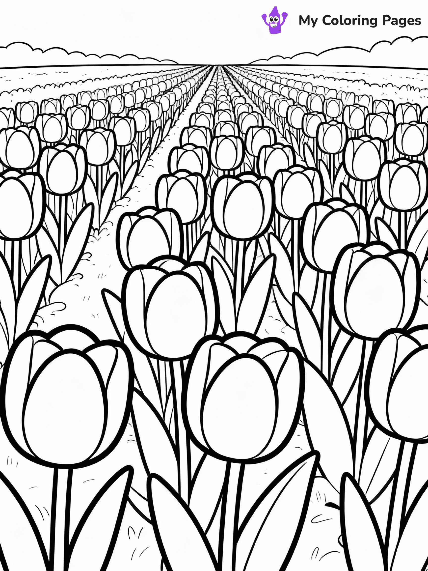 Tulip Coloring Pages - 5