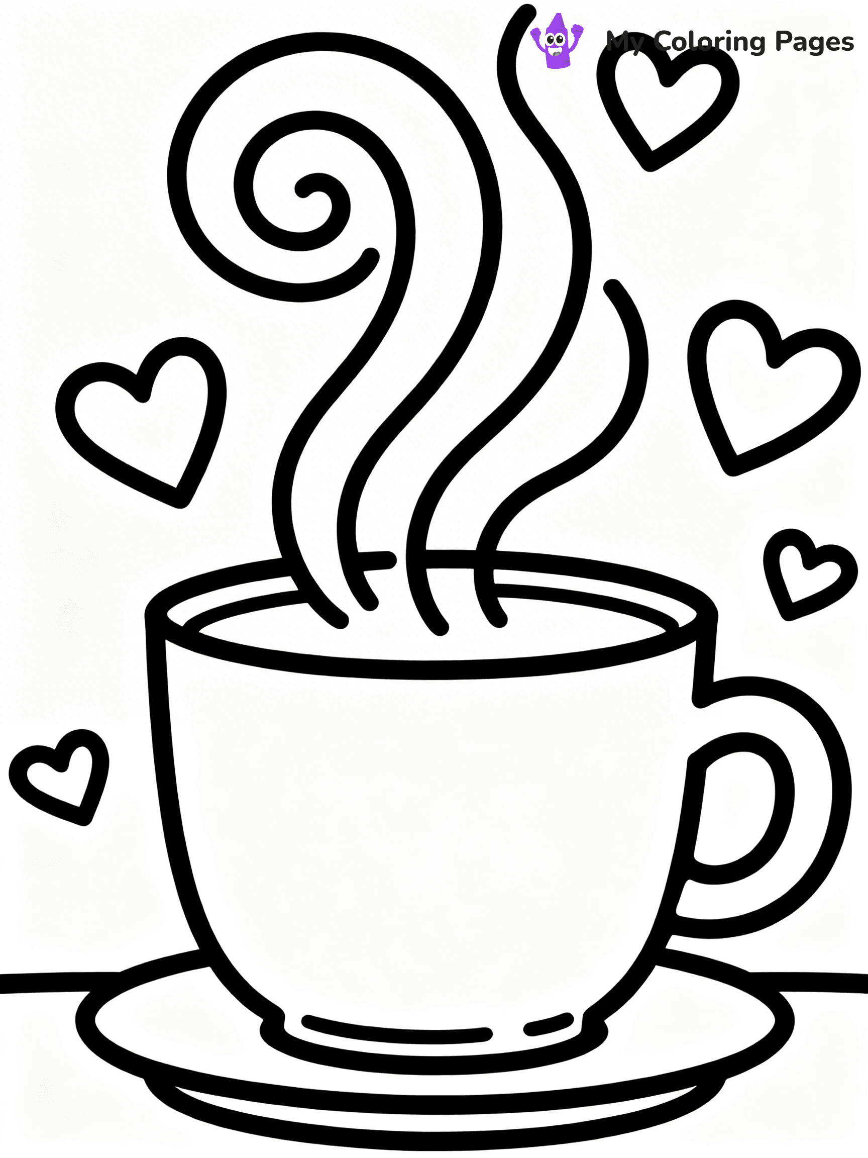 Coffee Cup Coloring Pages - 60