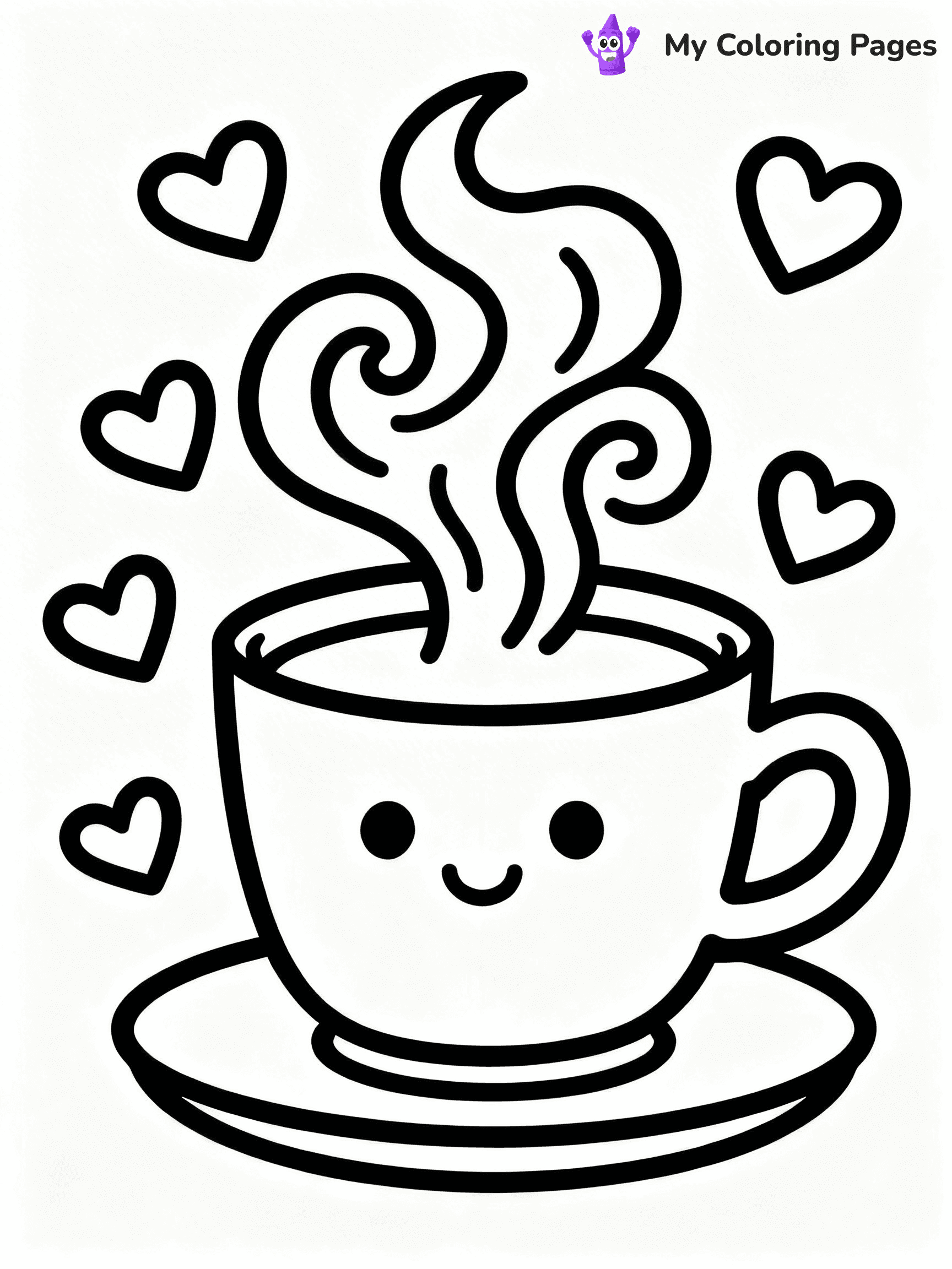 Coffee Cup Coloring Pages - 58