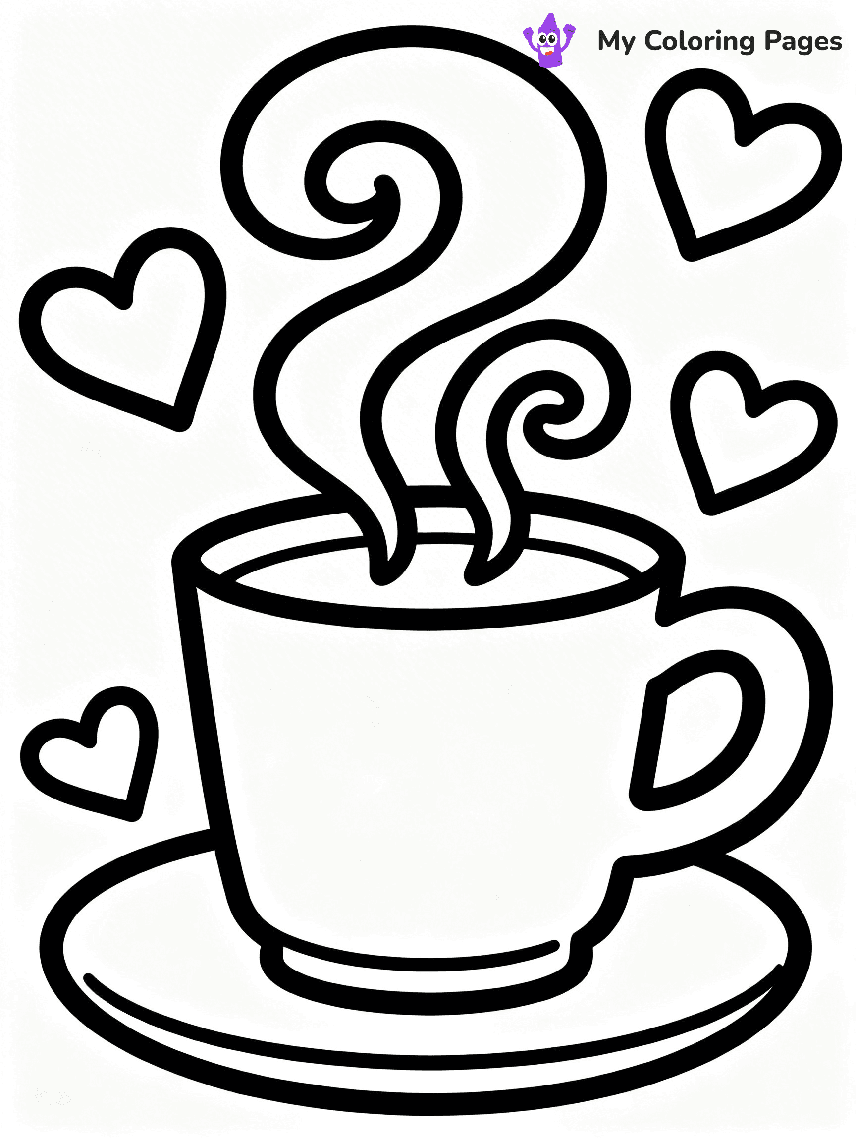 Coffee Cup Coloring Pages - 54