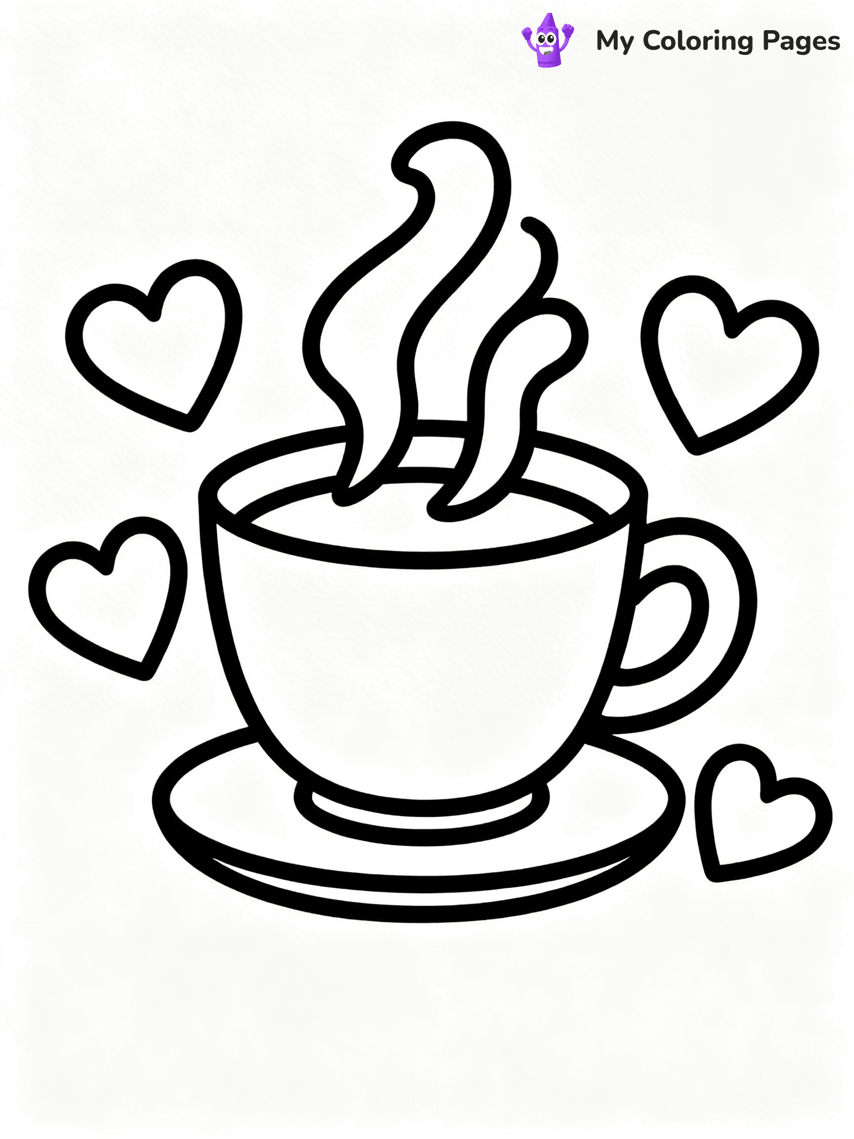 Coffee Cup Coloring Pages - 52
