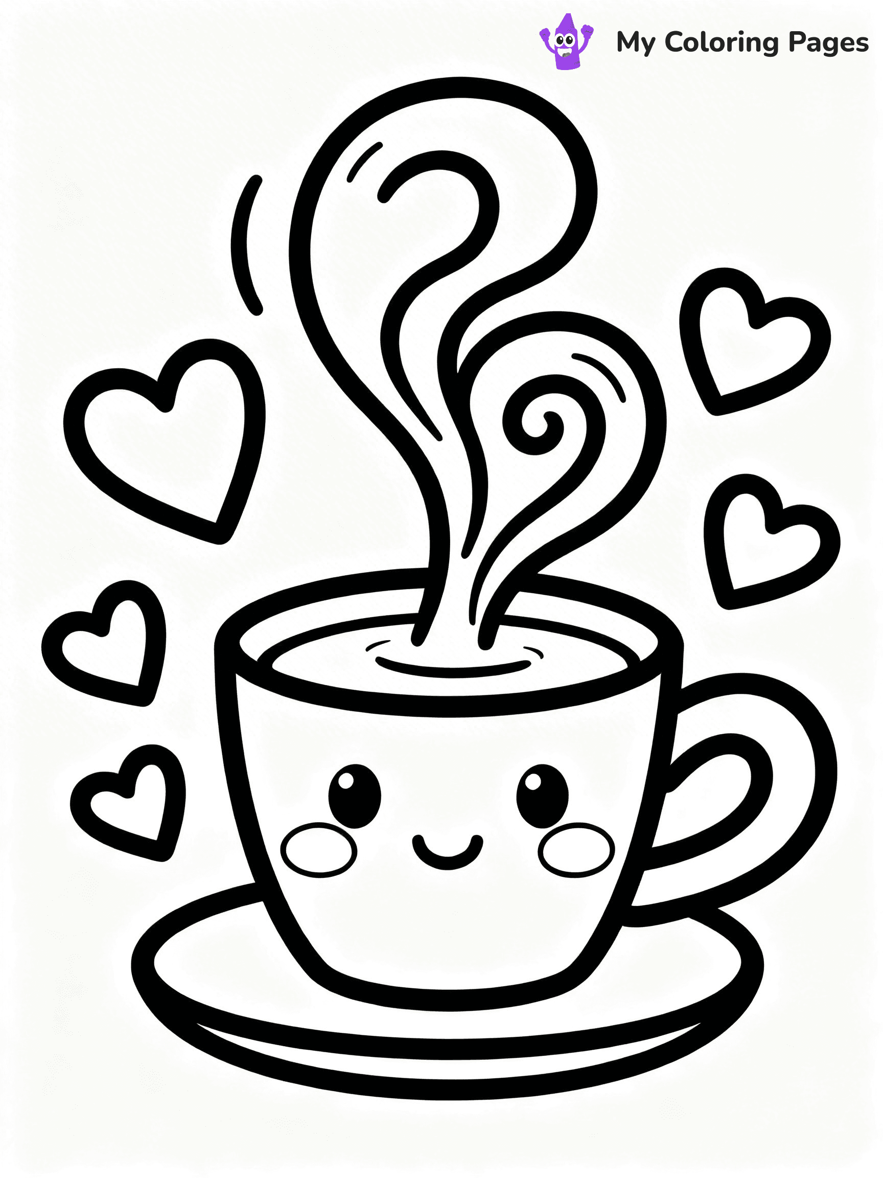 Coffee Cup Coloring Pages - 50