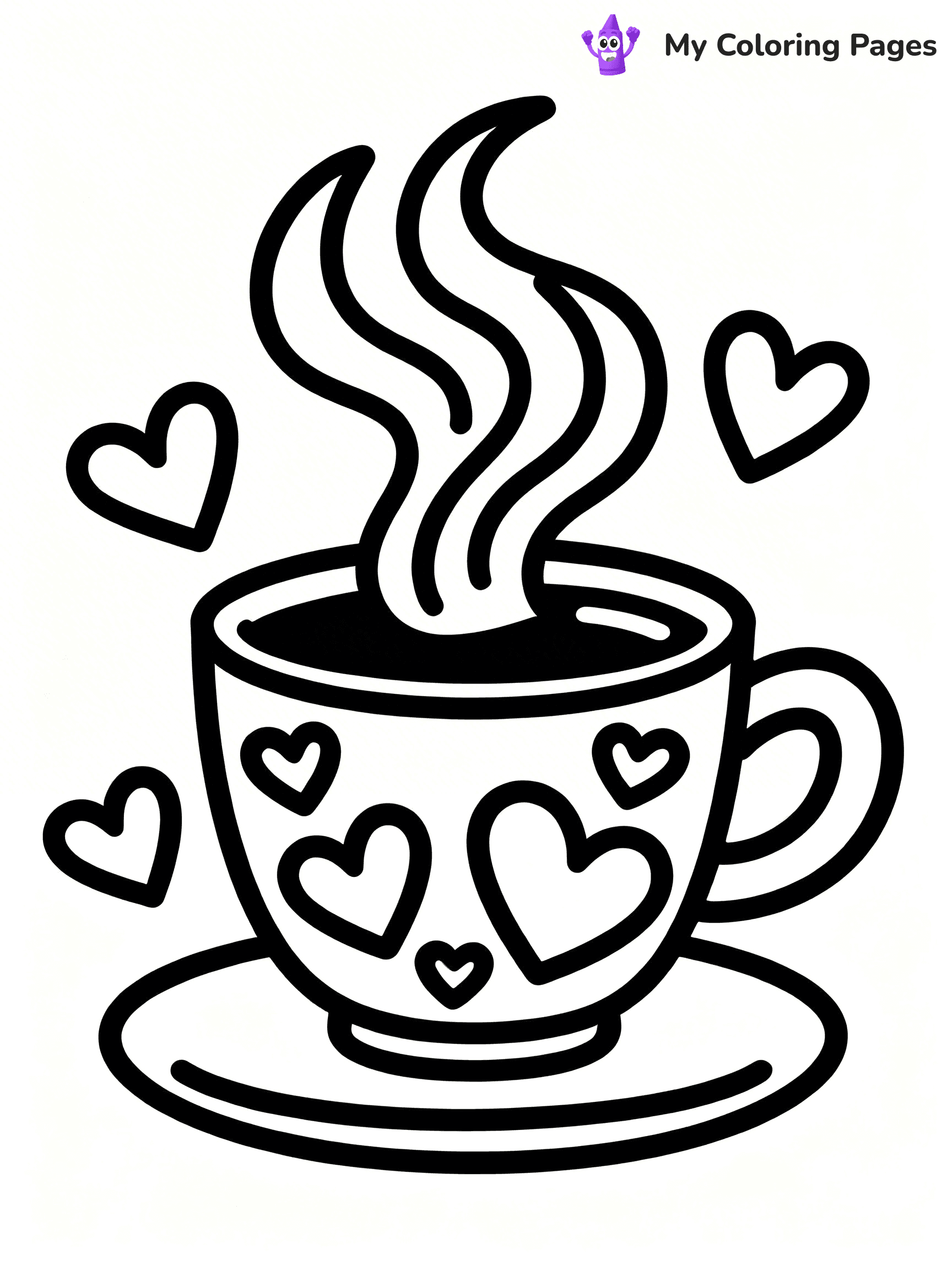 Coffee Cup Coloring Pages - 49