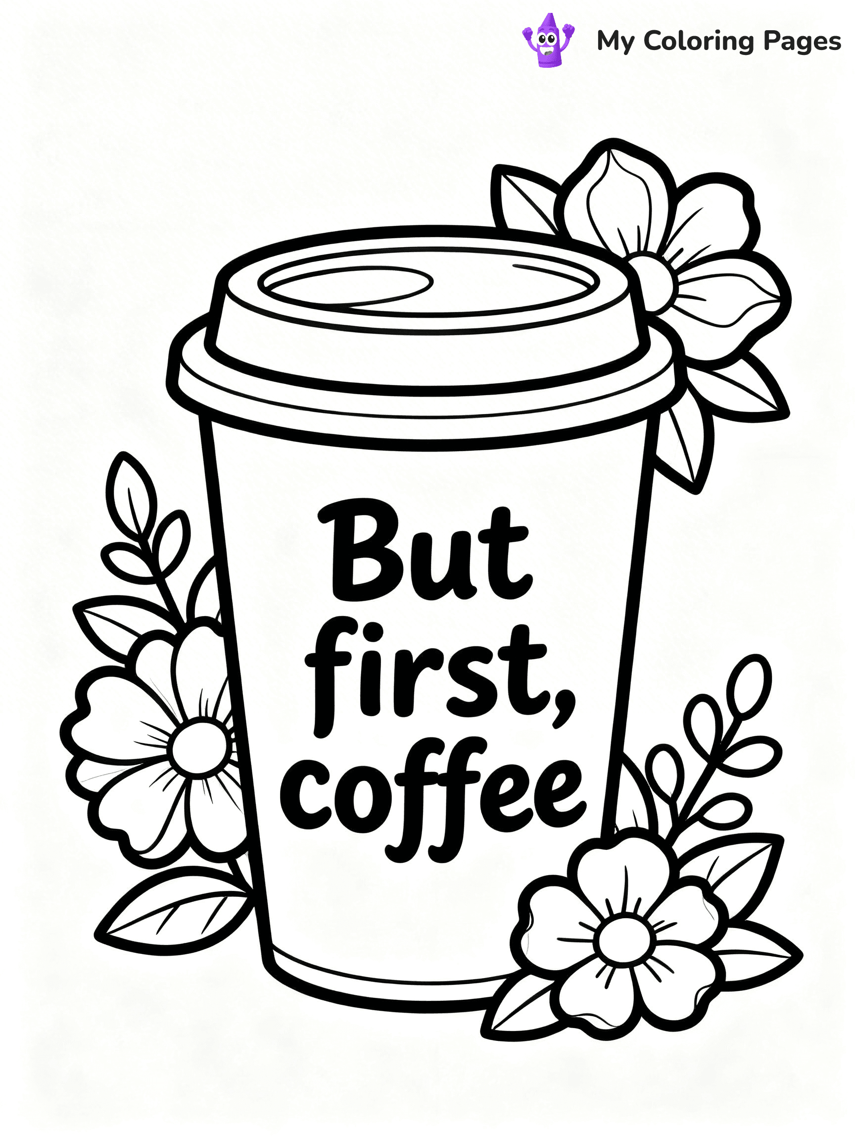 Coffee Cup Coloring Pages - 29