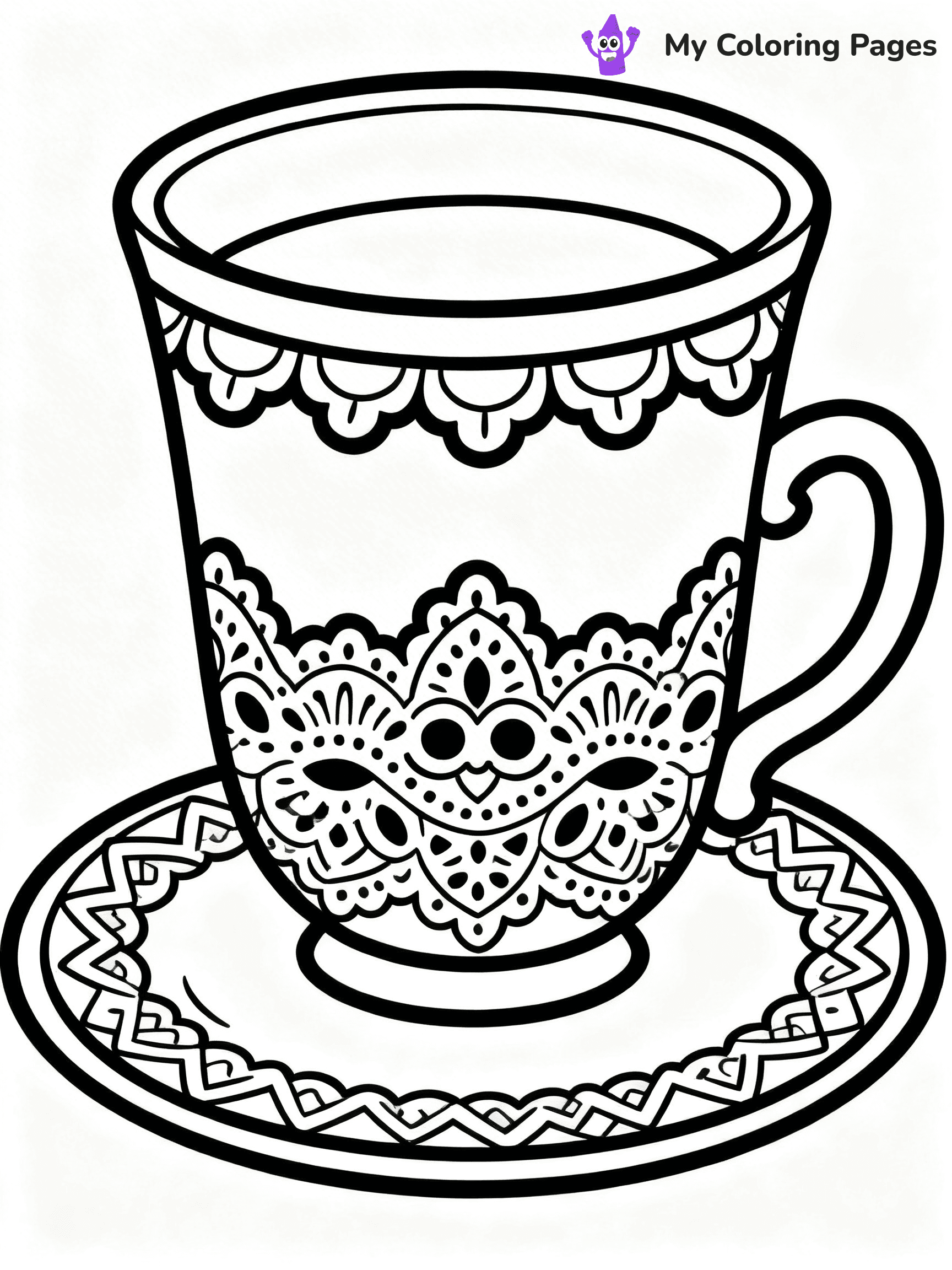 Coffee Cup Coloring Pages - 23