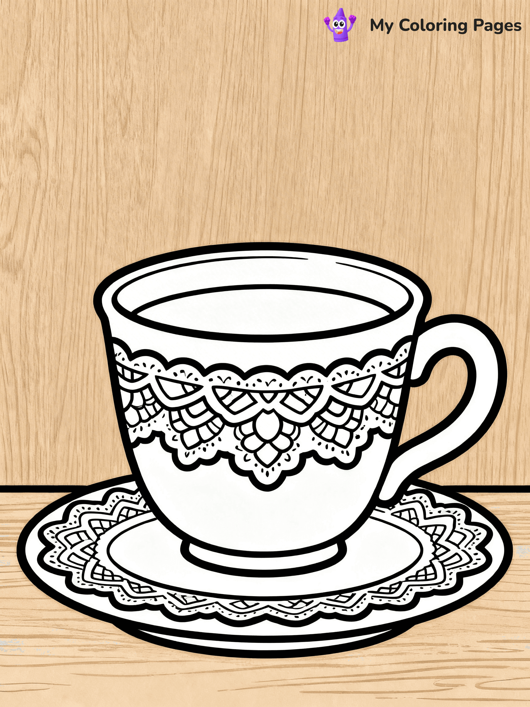 Coffee Cup Coloring Pages - 22