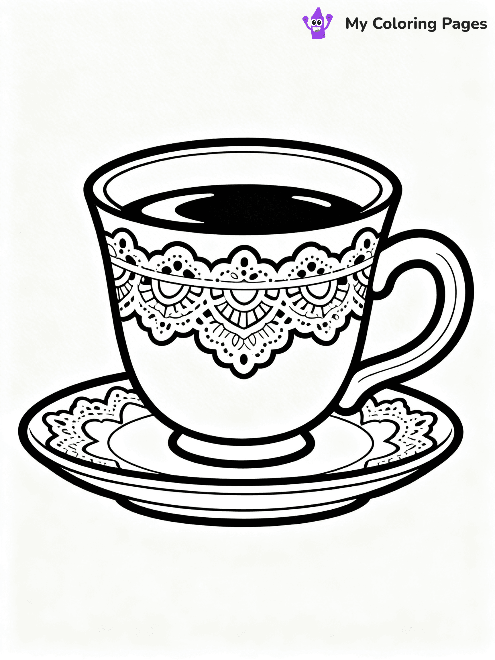 Coffee Cup Coloring Pages - 21