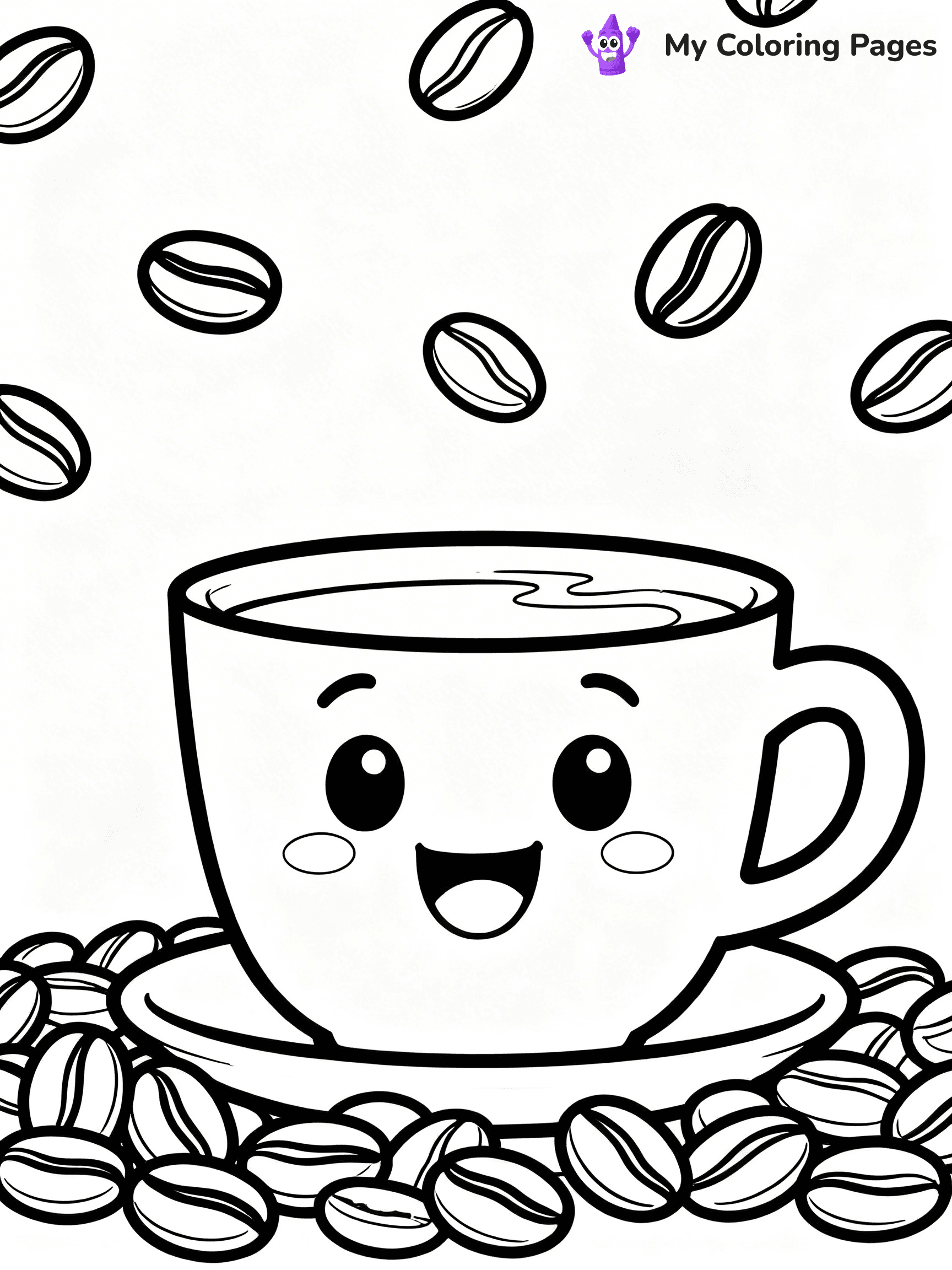 Coffee Cup Coloring Pages - 12