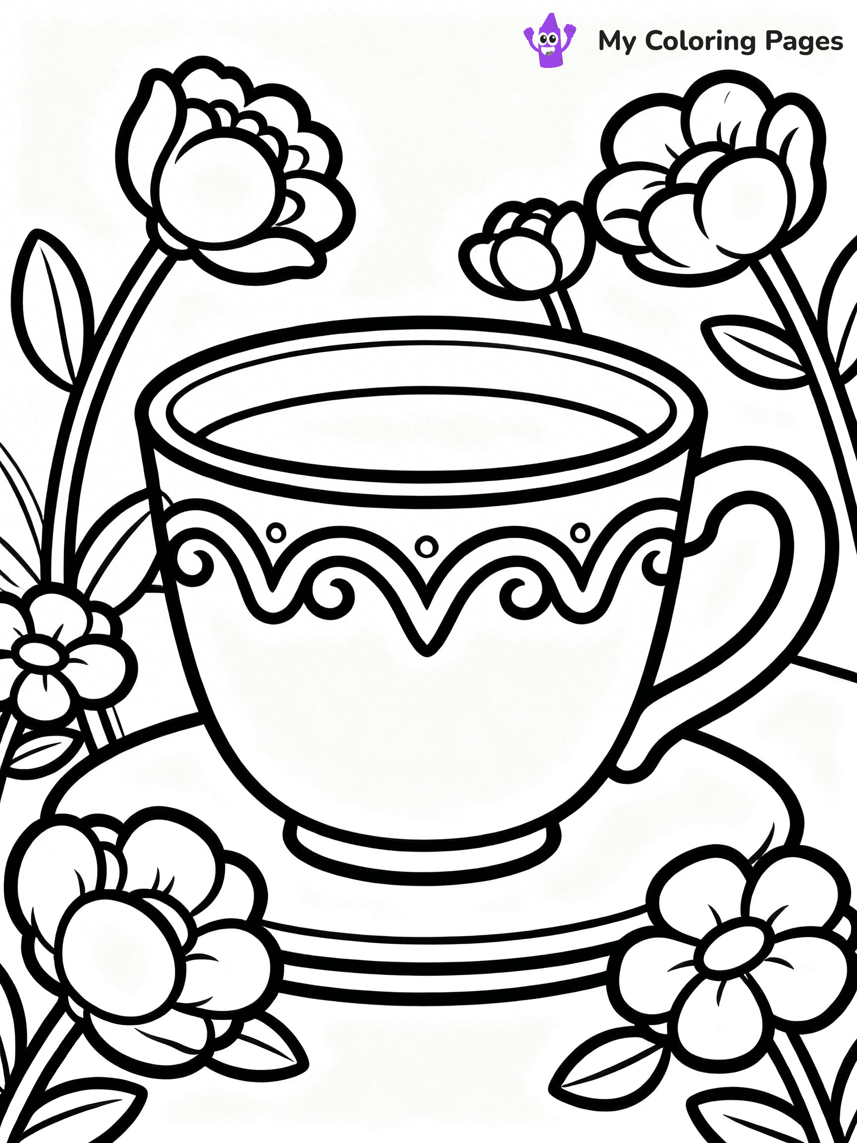 Coffee Cup Coloring Pages - 7