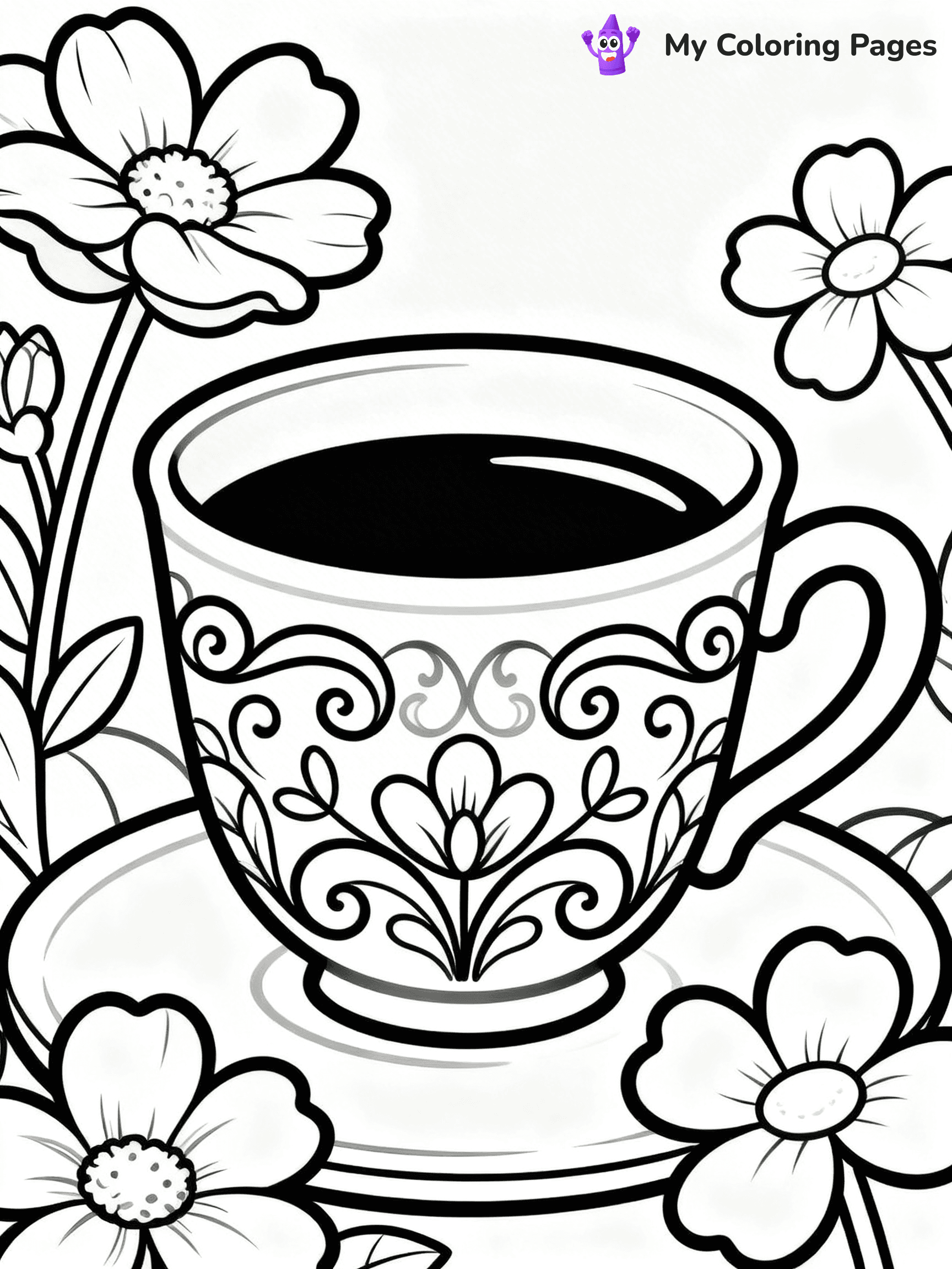 Coffee Cup Coloring Pages - 6