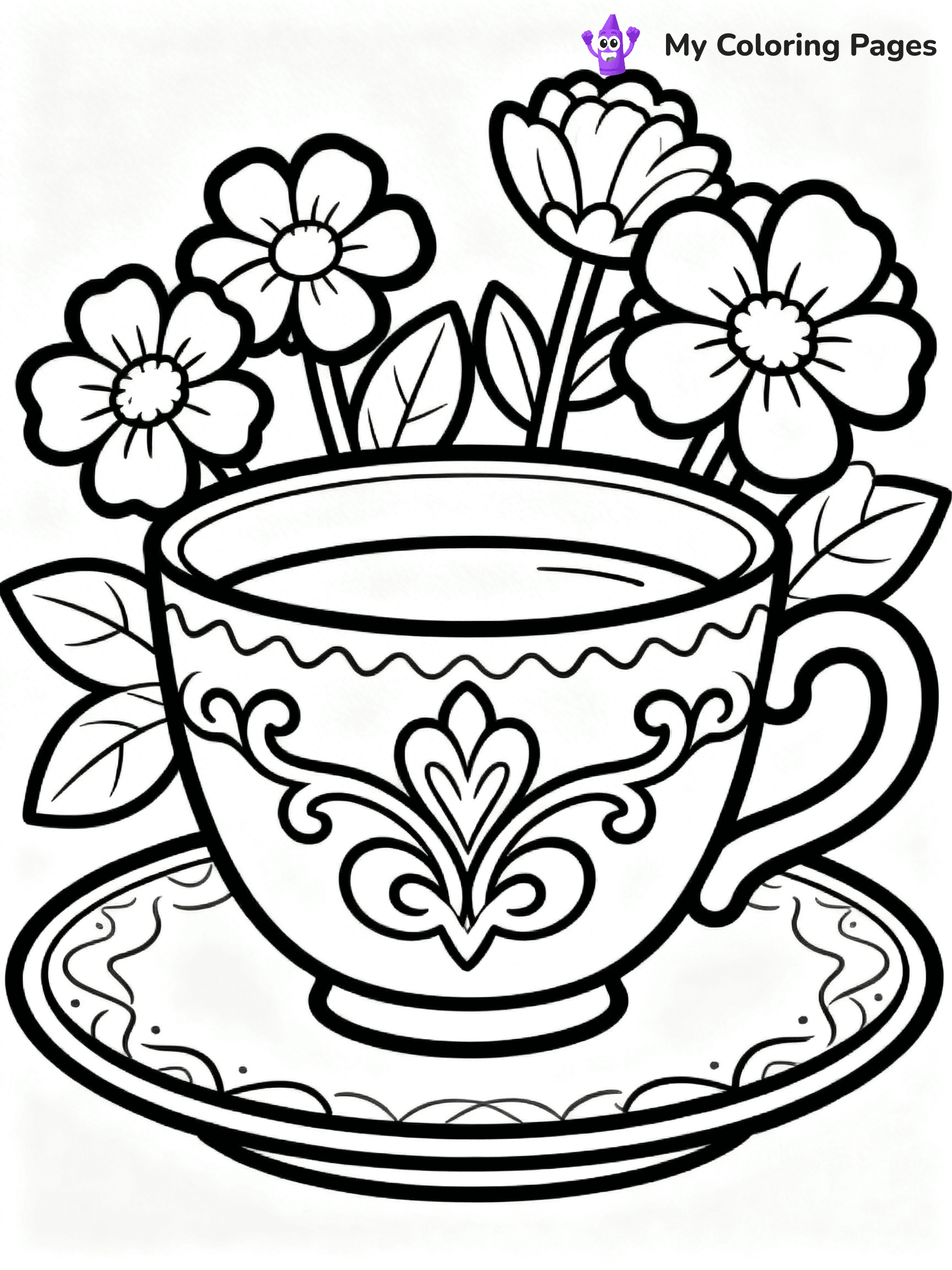 Coffee Cup Coloring Pages - 5