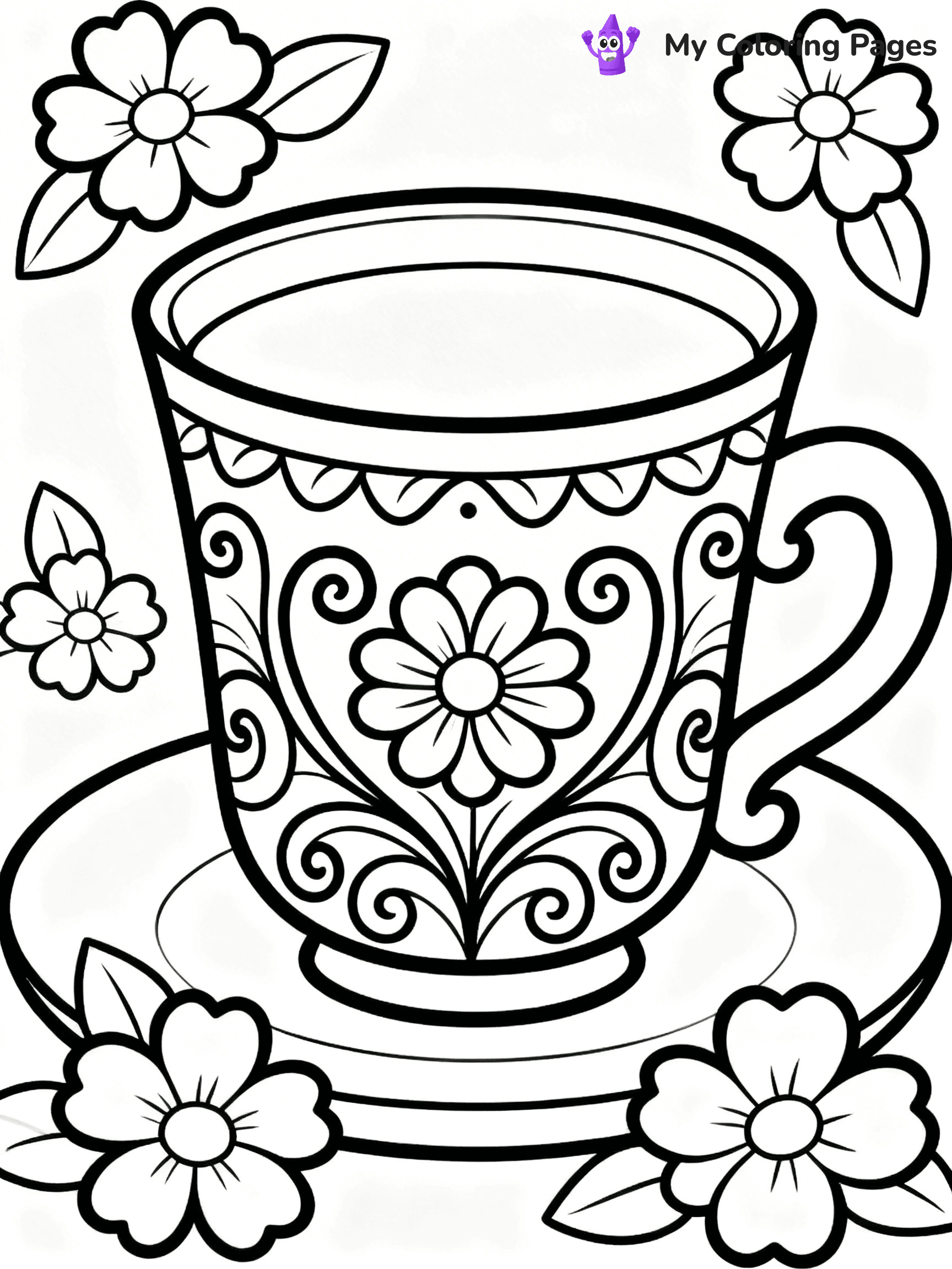 Coffee Cup Coloring Pages - 3