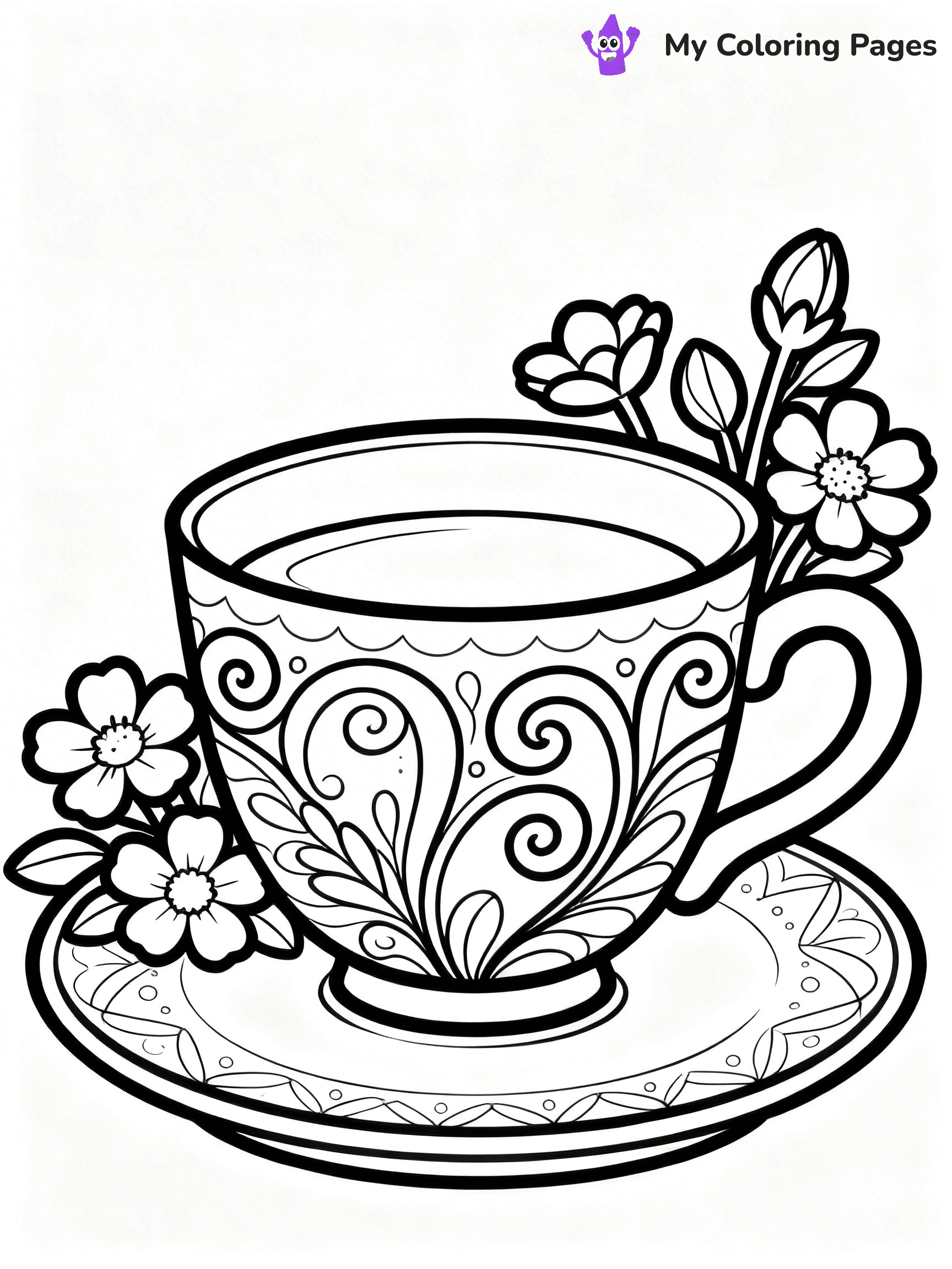 Coffee Cup Coloring Pages - 2