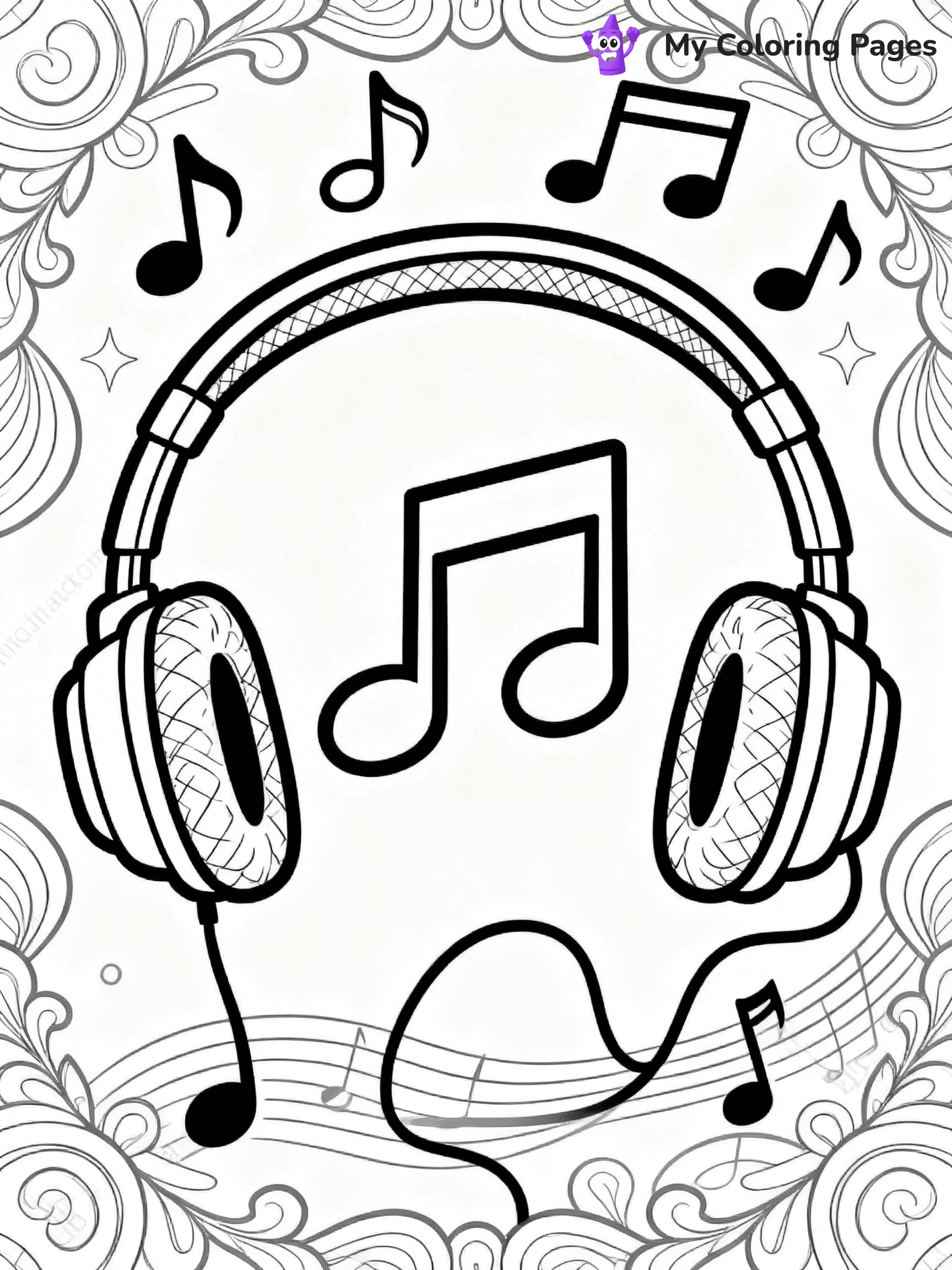 Headphones Coloring Pages - 34
