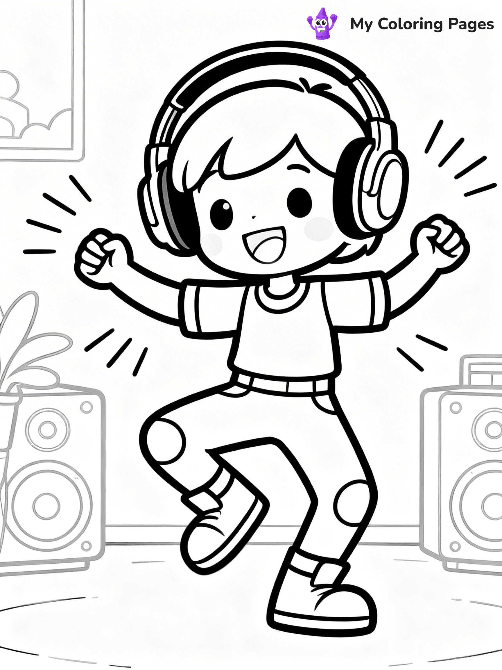 Headphones Coloring Pages - 27
