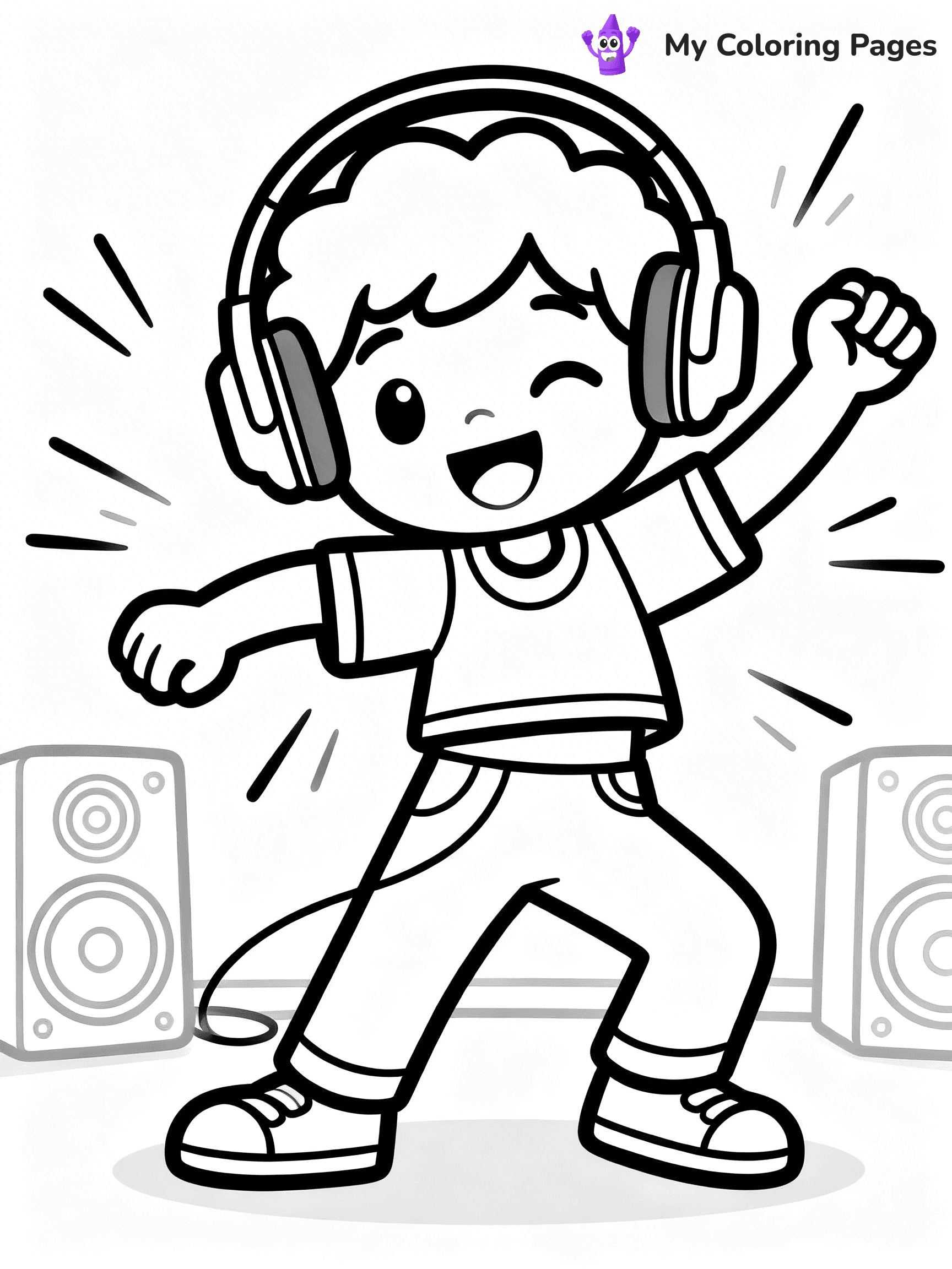 Headphones Coloring Pages - 23