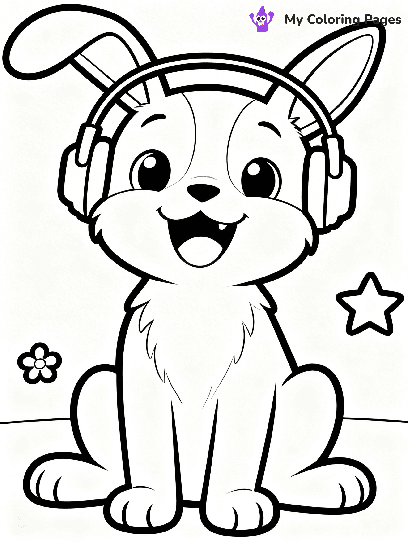 Headphones Coloring Pages - 1