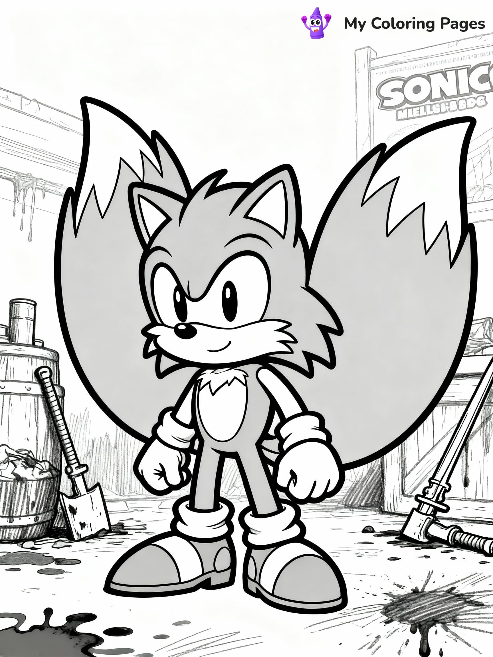 Tails Coloring Pages - 9