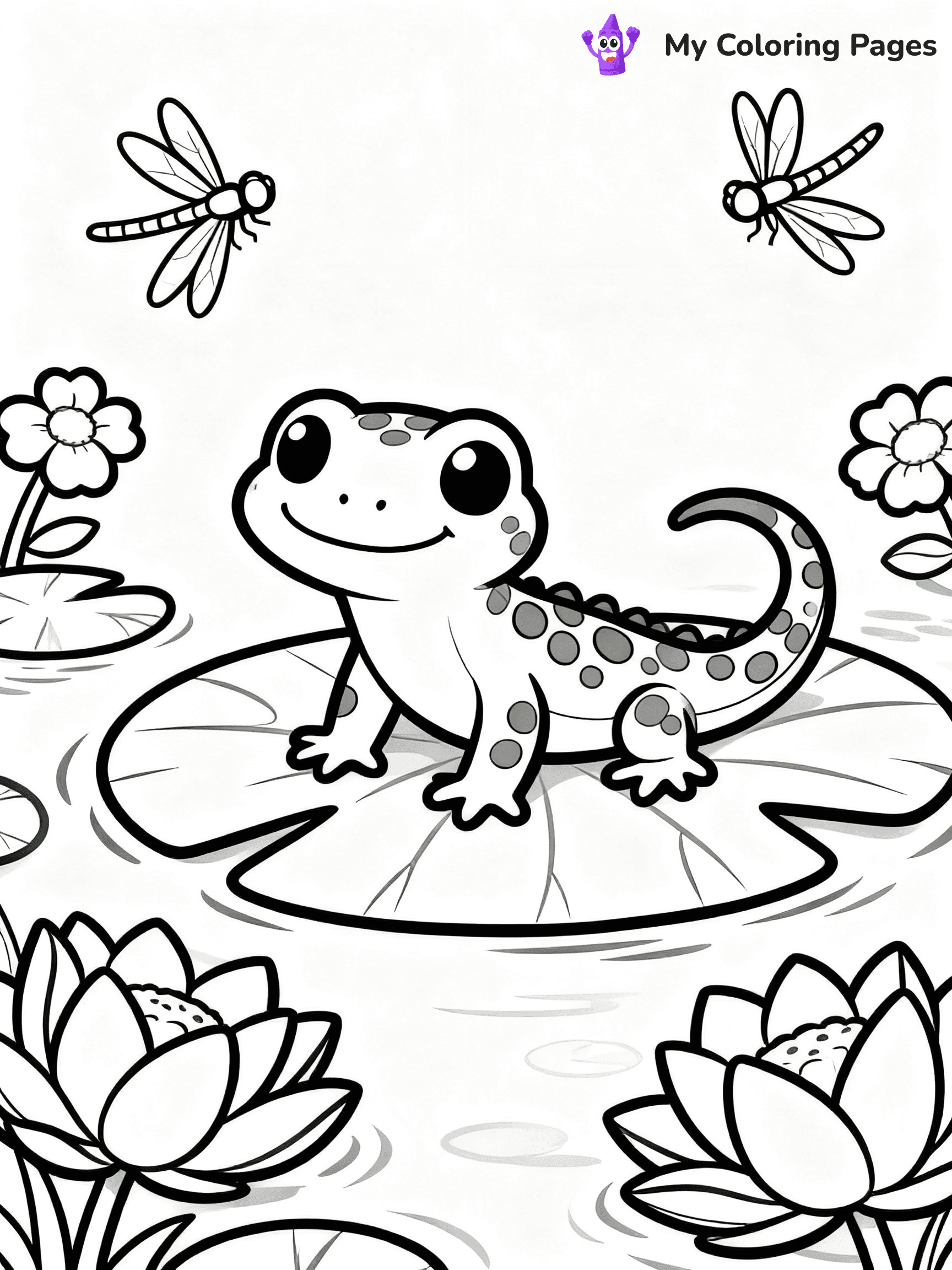 Salamander Coloring Pages - 16
