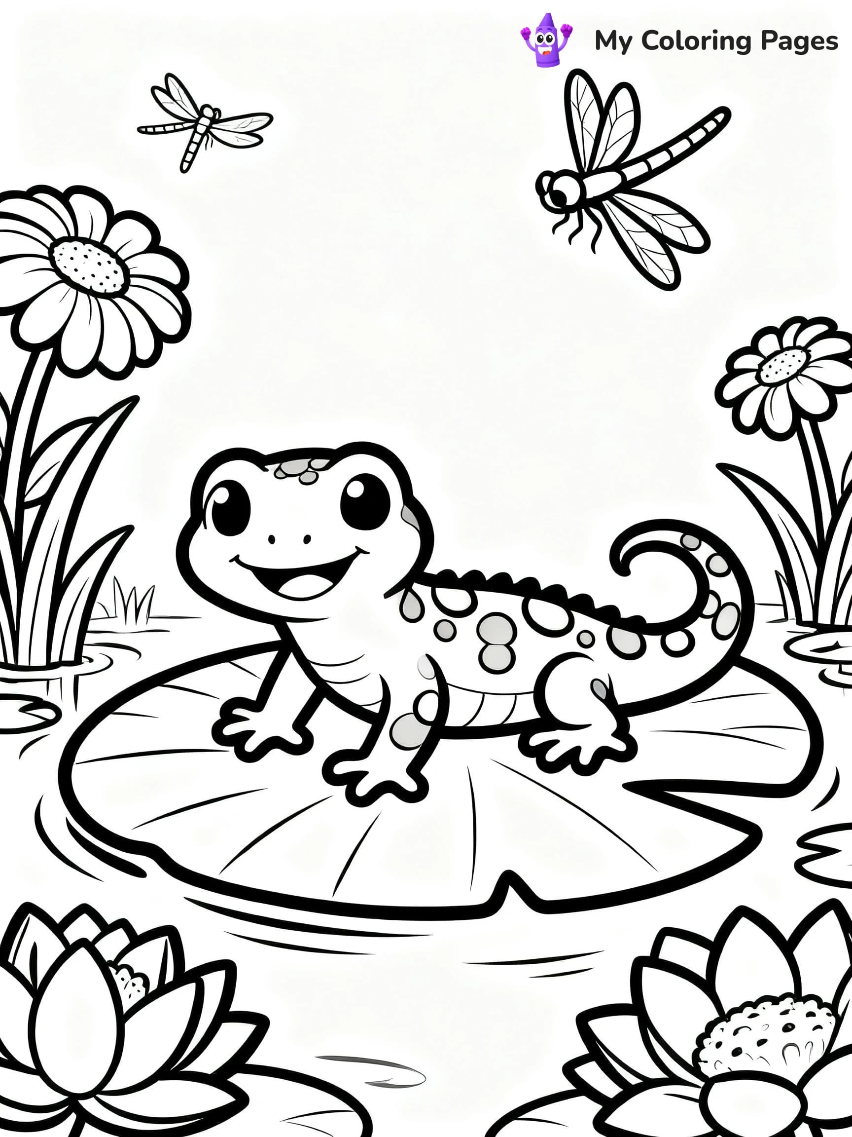 Salamander Coloring Pages - 14