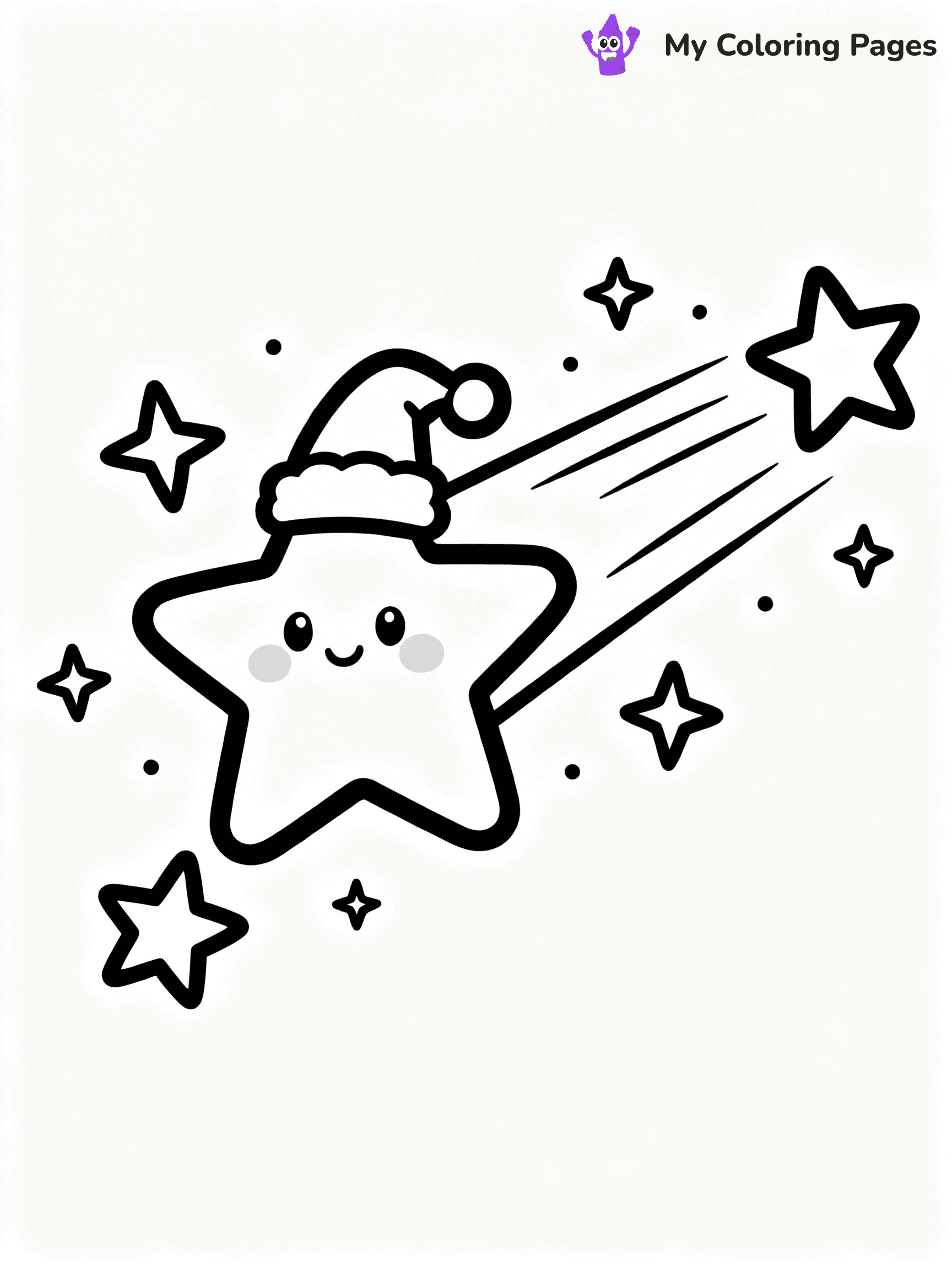 Shooting Star Coloring Pages - 30
