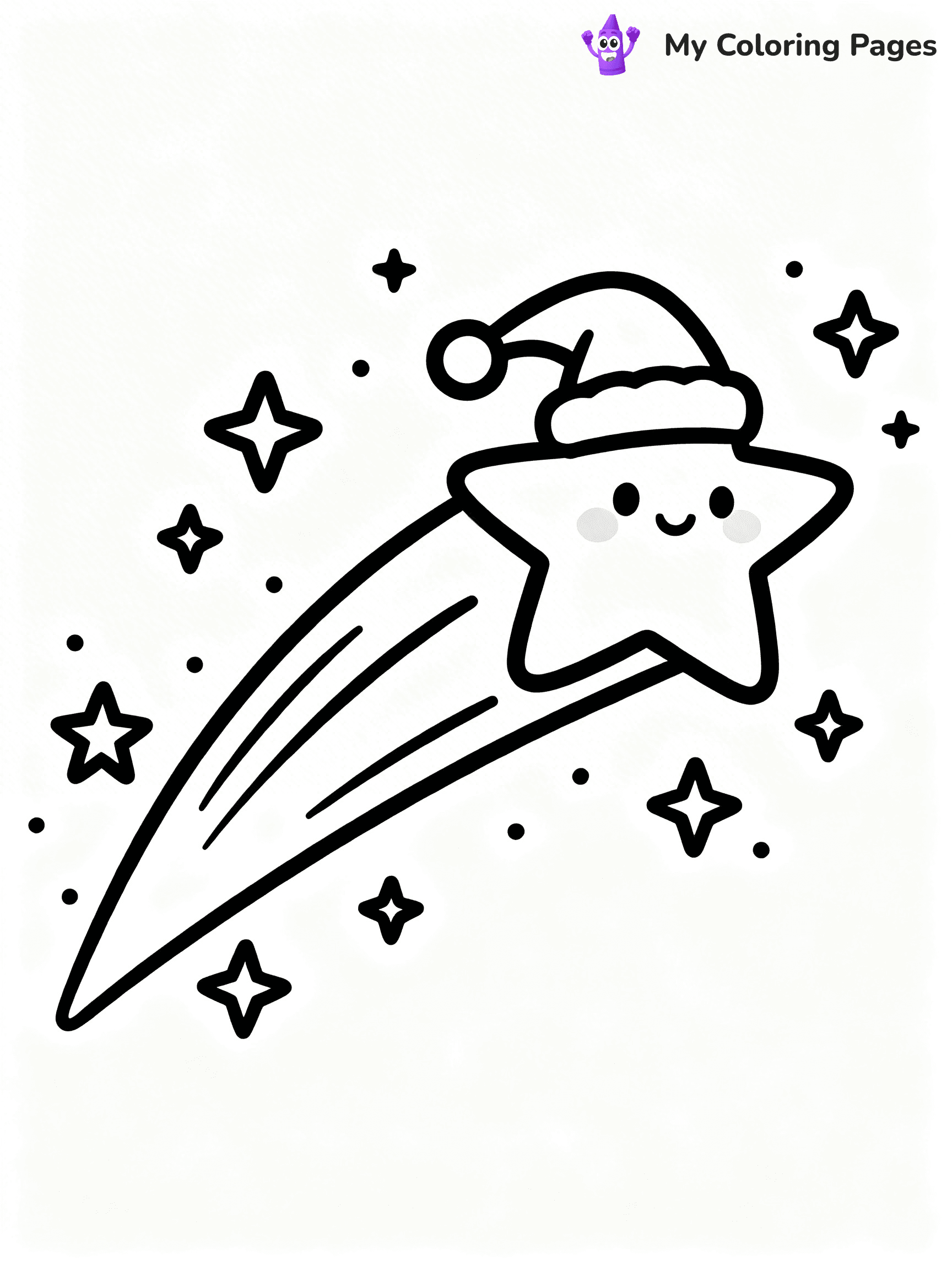 Shooting Star Coloring Pages - 29